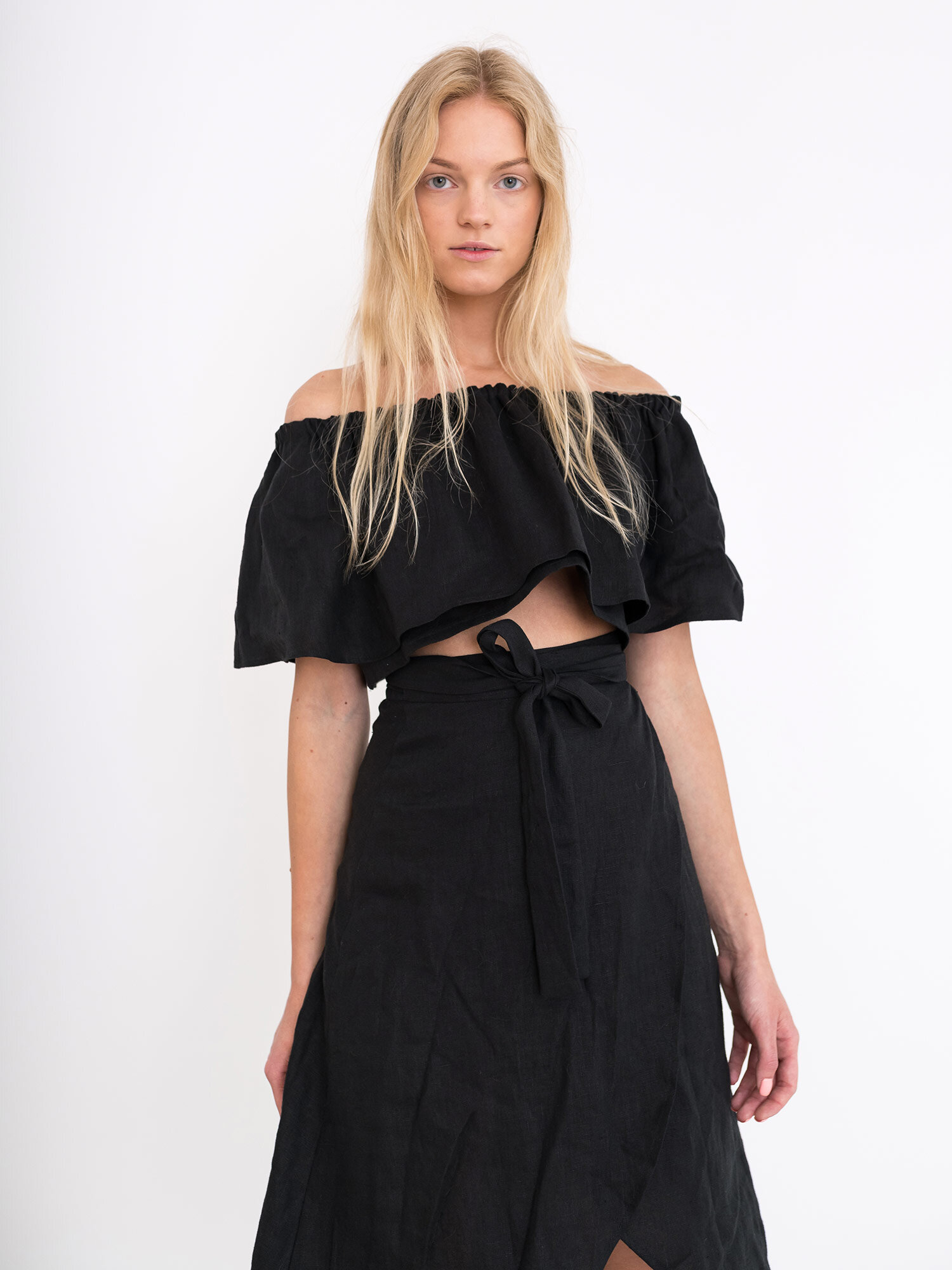 ACACIA Off Shoulder Linen Top - Image 3