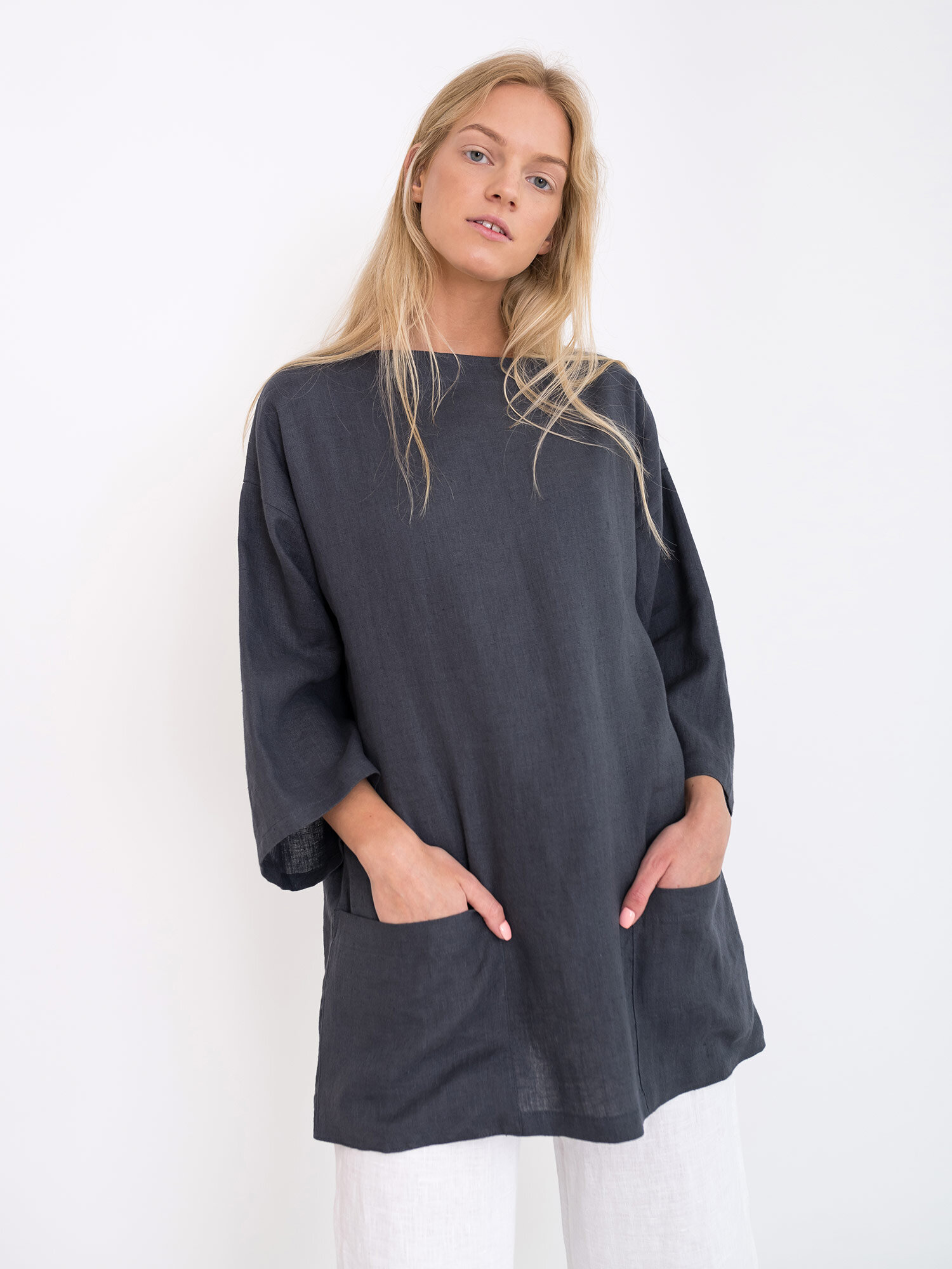ALEXIS Linen Tunic Top - Image 1