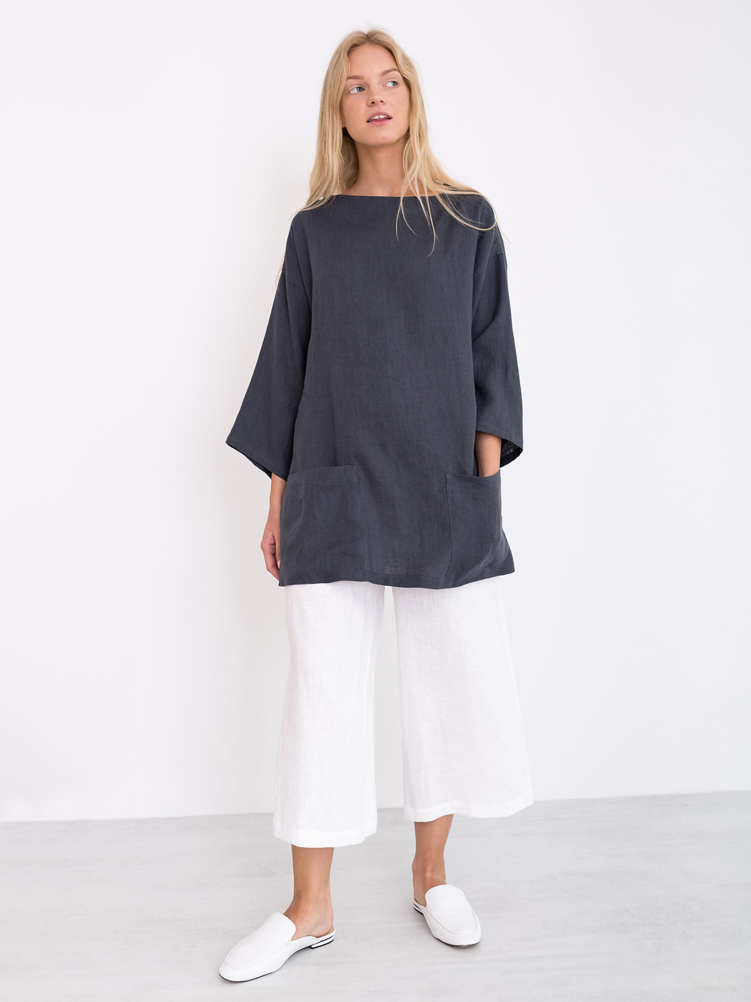 ALEXIS Linen Tunic Top - Image 2