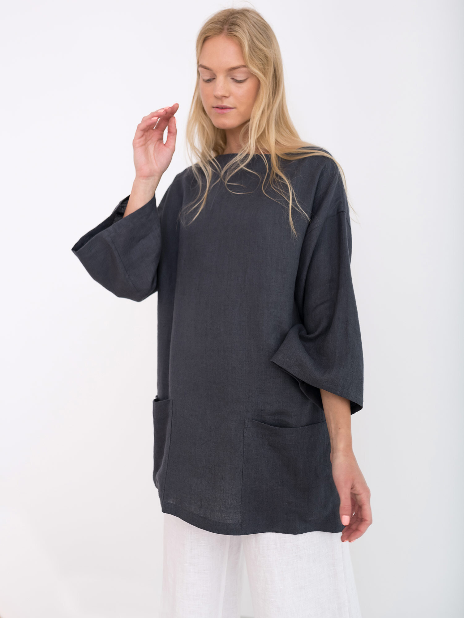 ALEXIS Linen Tunic Top - Image 4