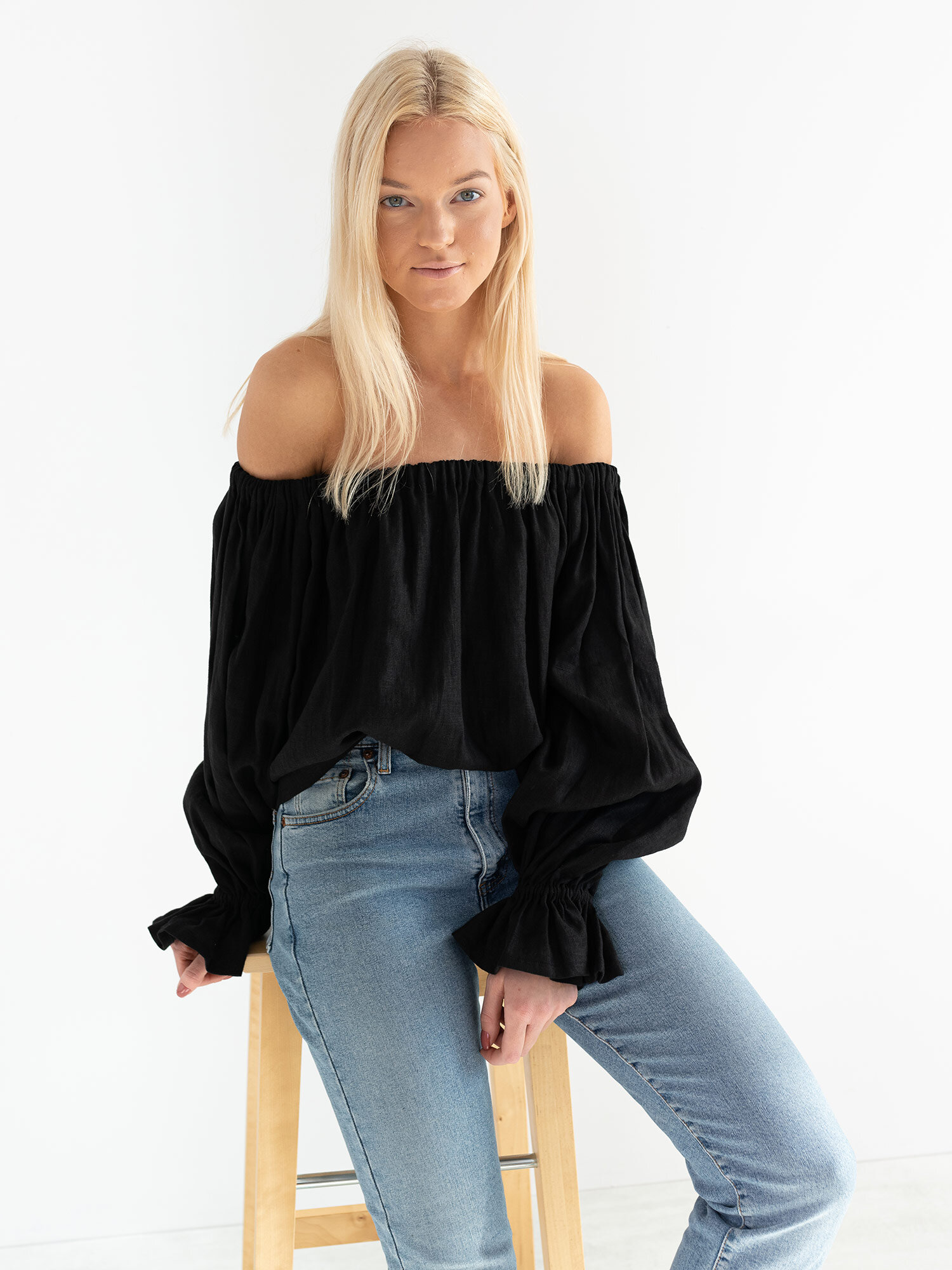 ALICE Off Shoulder Linen Top - Image 4