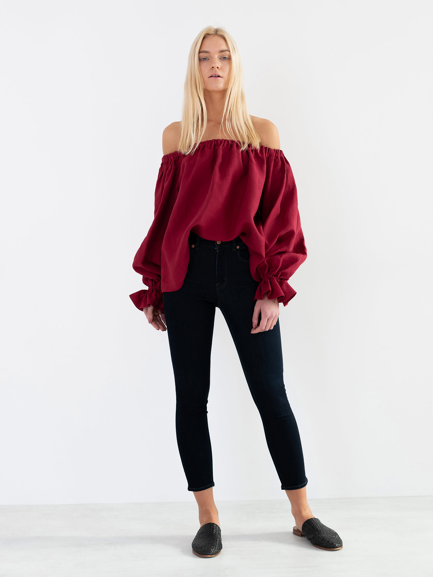 ALICE Off Shoulder Linen Top - Image 3