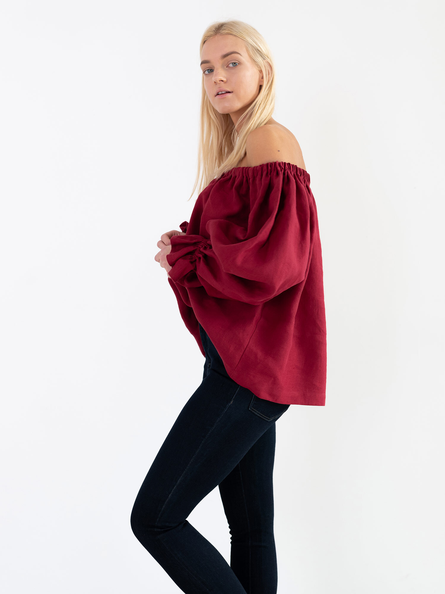 ALICE Off Shoulder Linen Top - Image 4