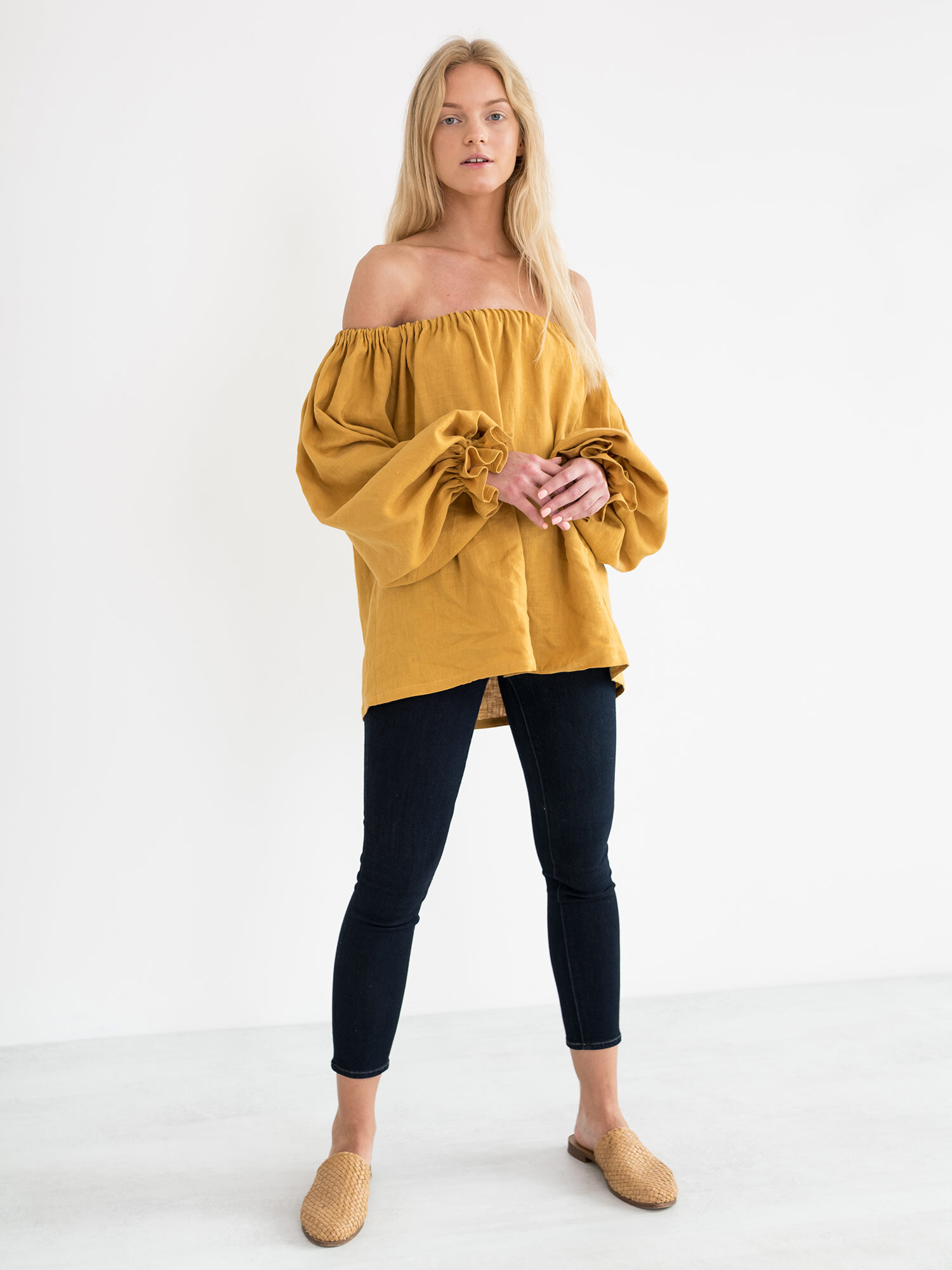 ALICE Off Shoulder Linen Top - Image 4