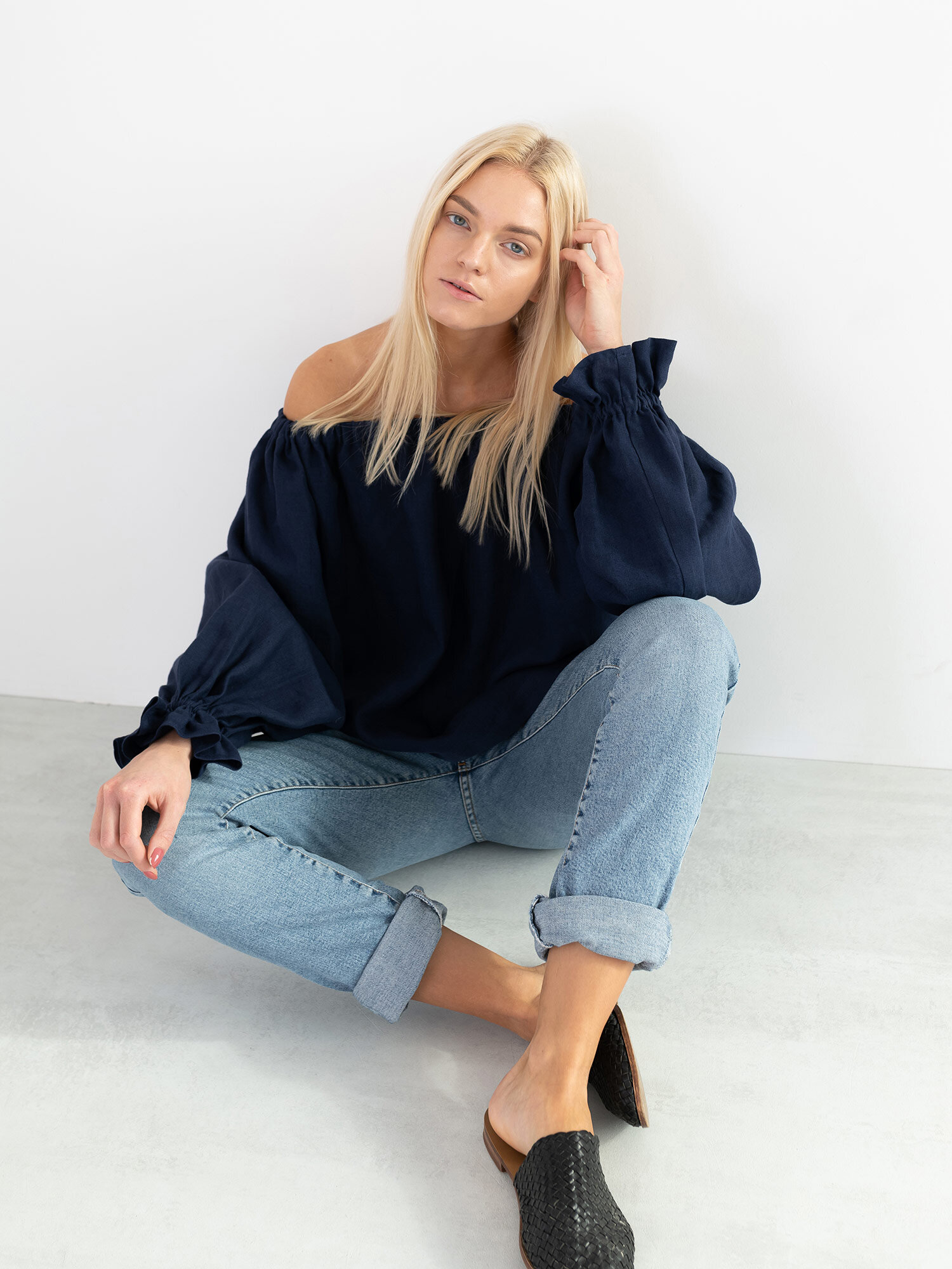 ALICE Off Shoulder Linen Top - Image 4