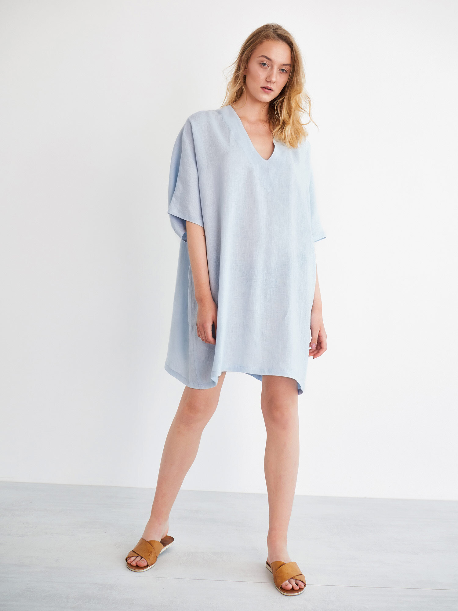 APRIL Linen Tunic Dress - Image 1