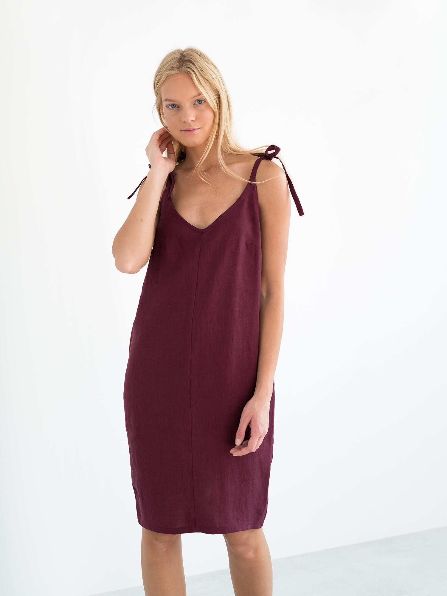 ARIA Linen Slip Dress - Image 2