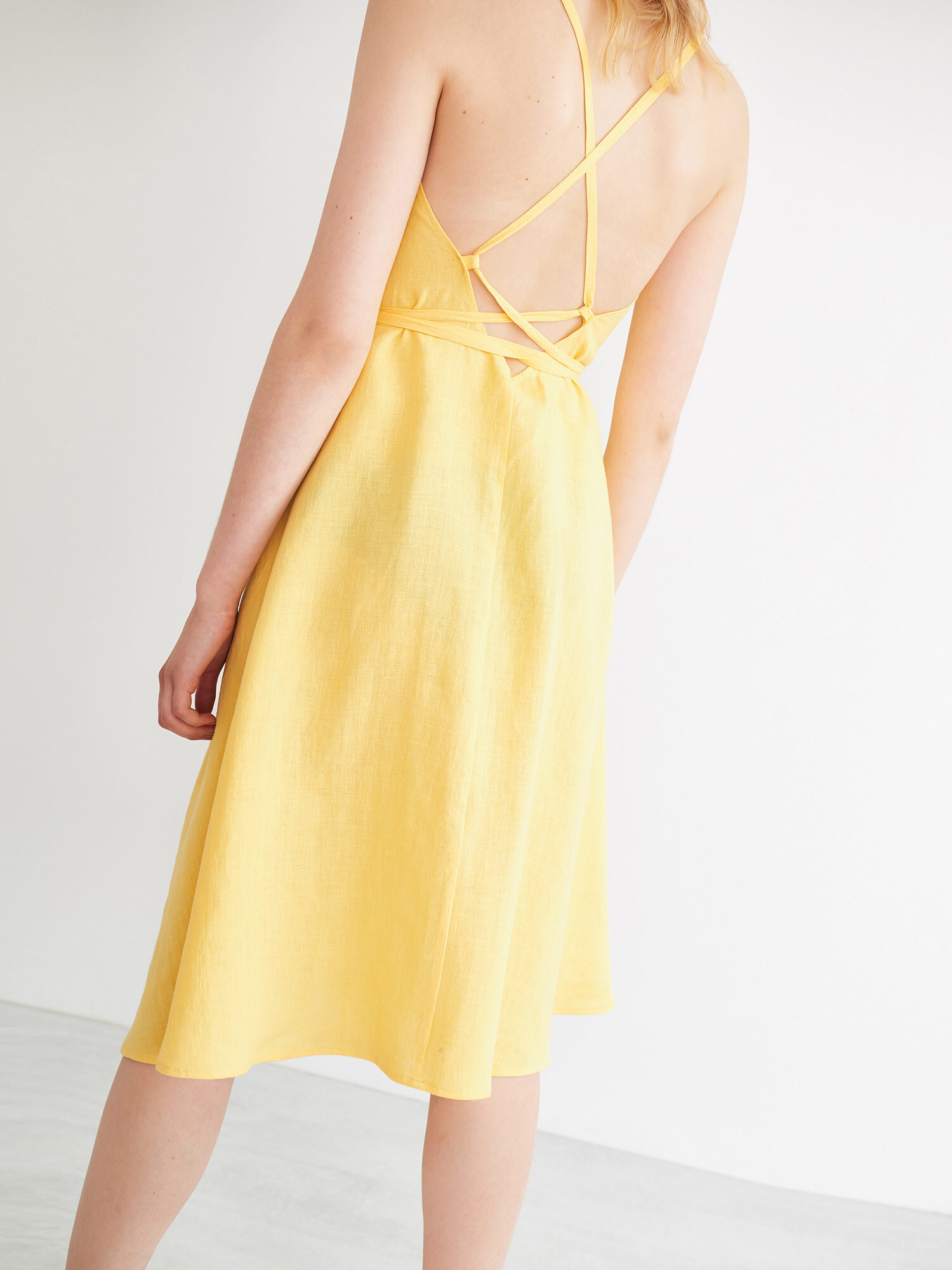 AUDREY Linen Wrap Dress - Image 3