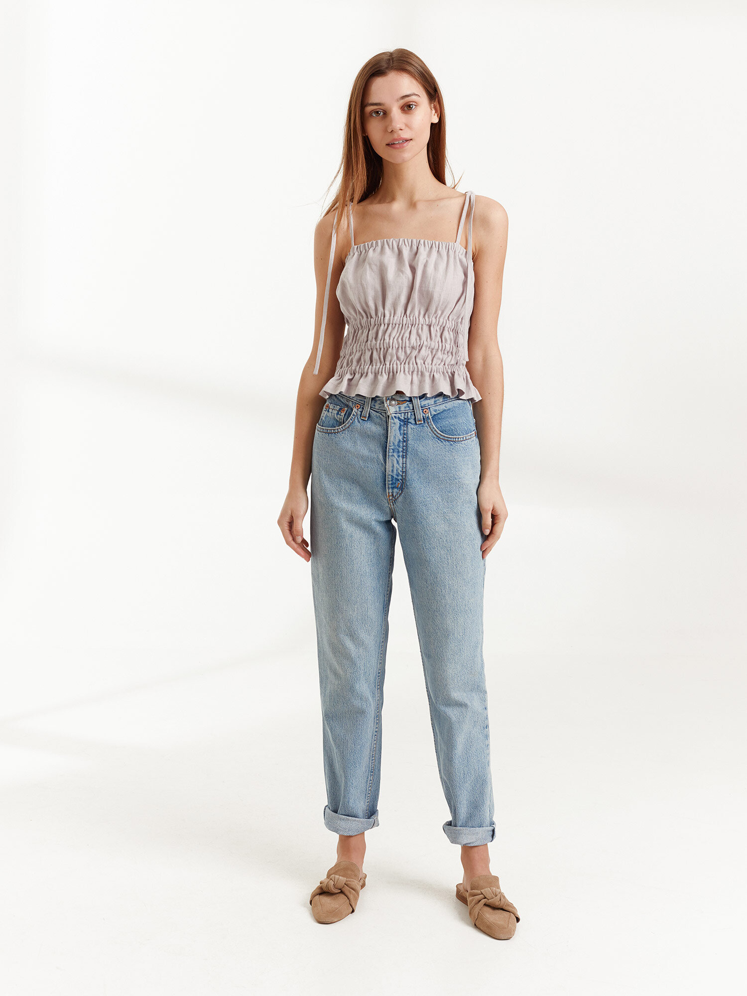 AUGUST Linen Strap Top - Image 3