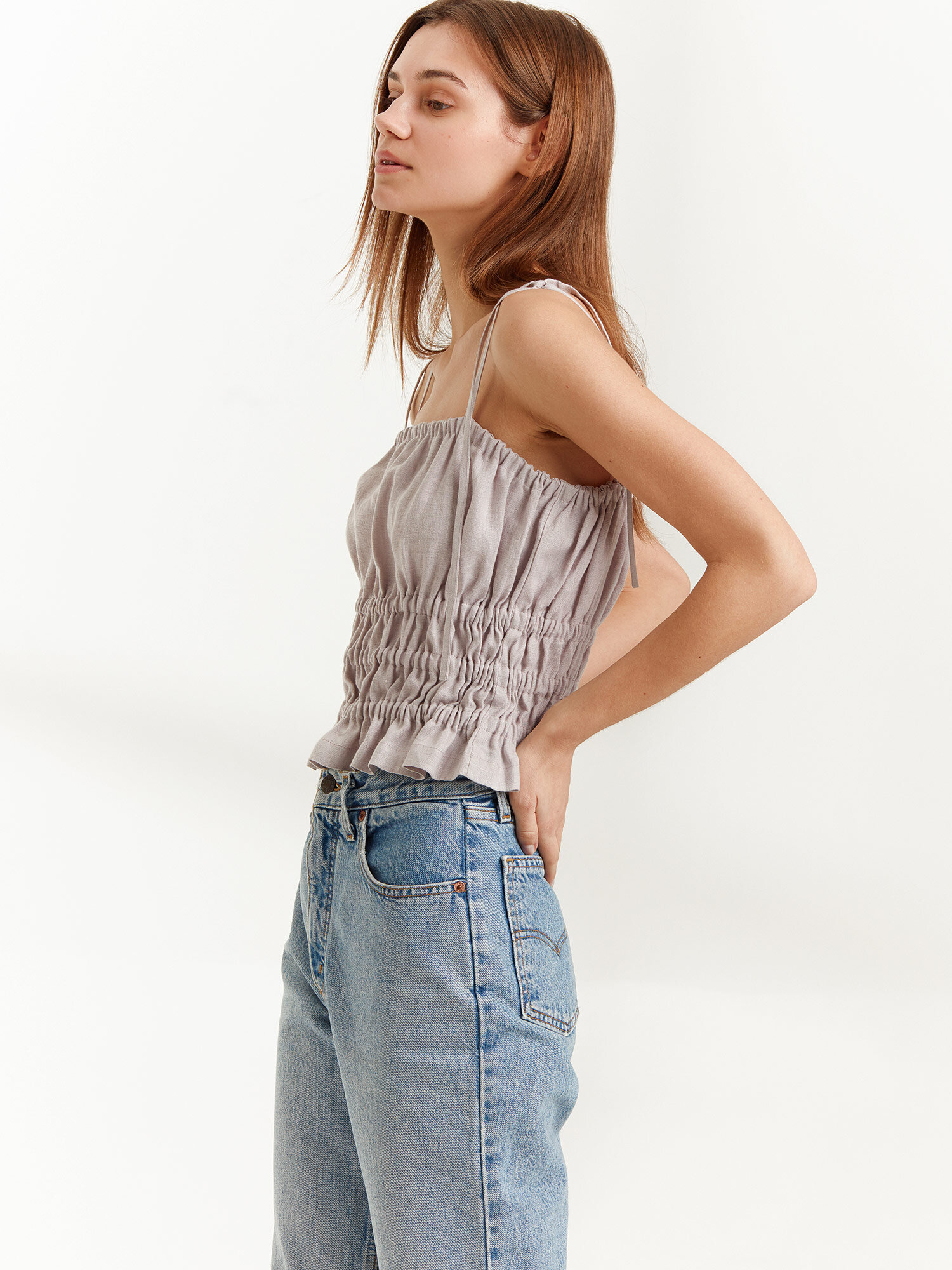 AUGUST Linen Strap Top - Image 4