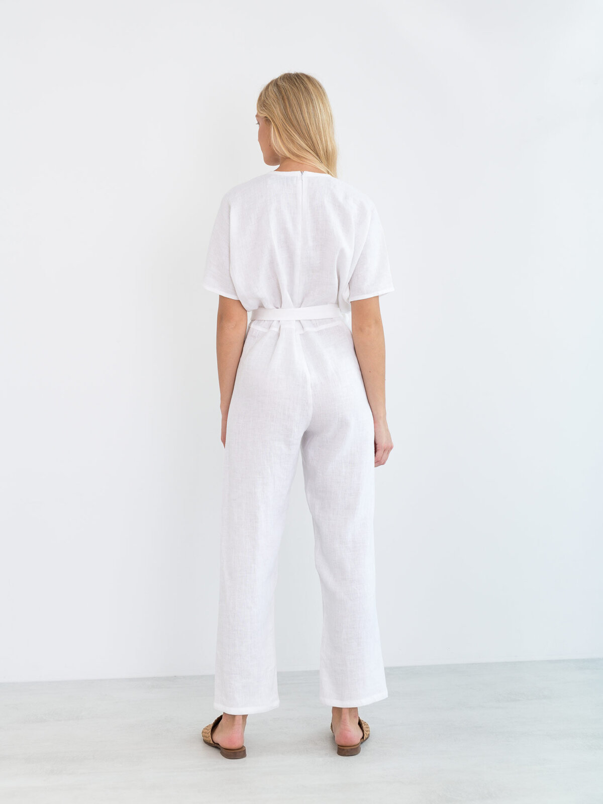 Image 5 of AURORA Linen Jumpsuit in White from Love and Confuse