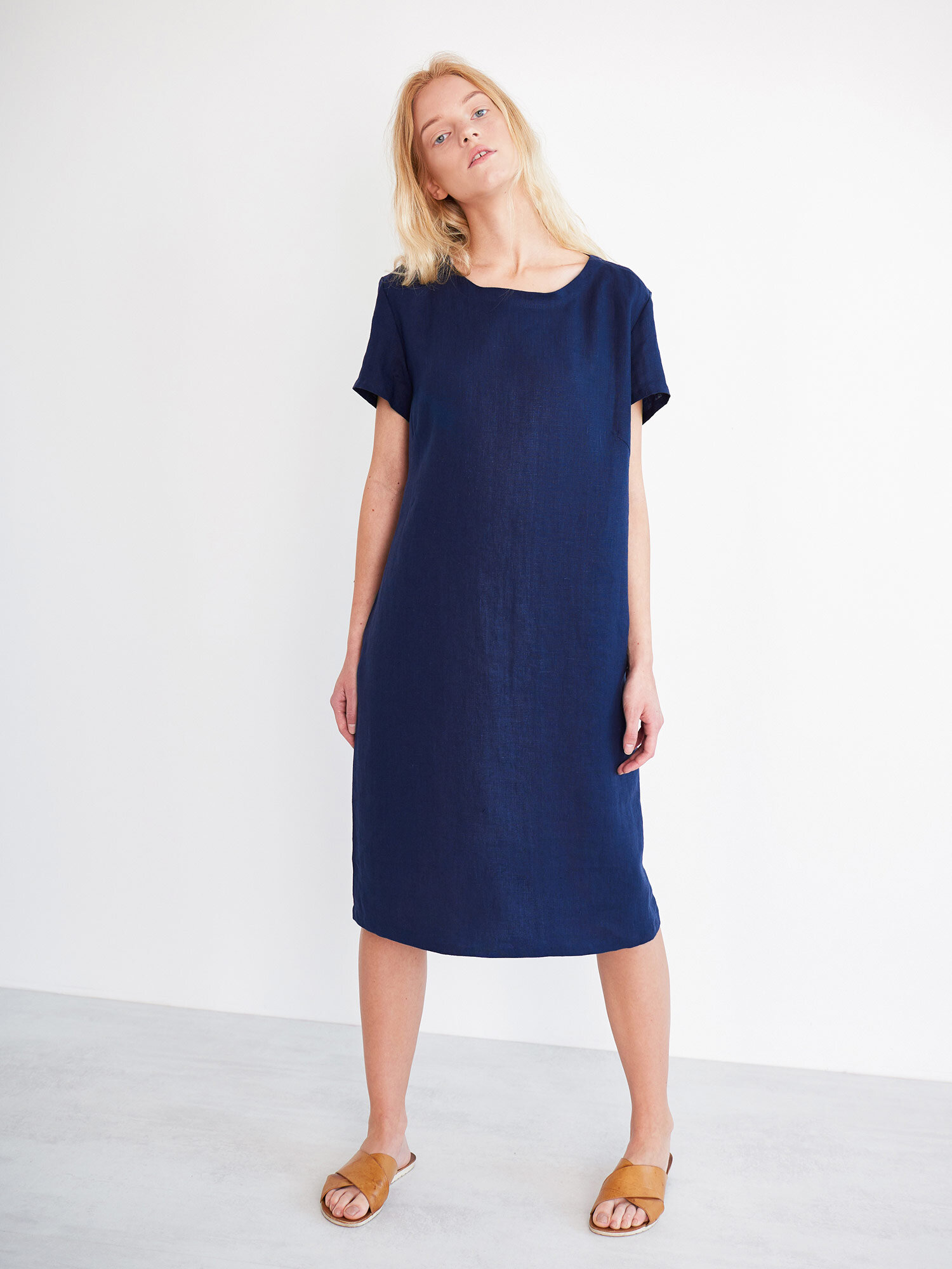 AVA Linen Tee Dress - Image 1