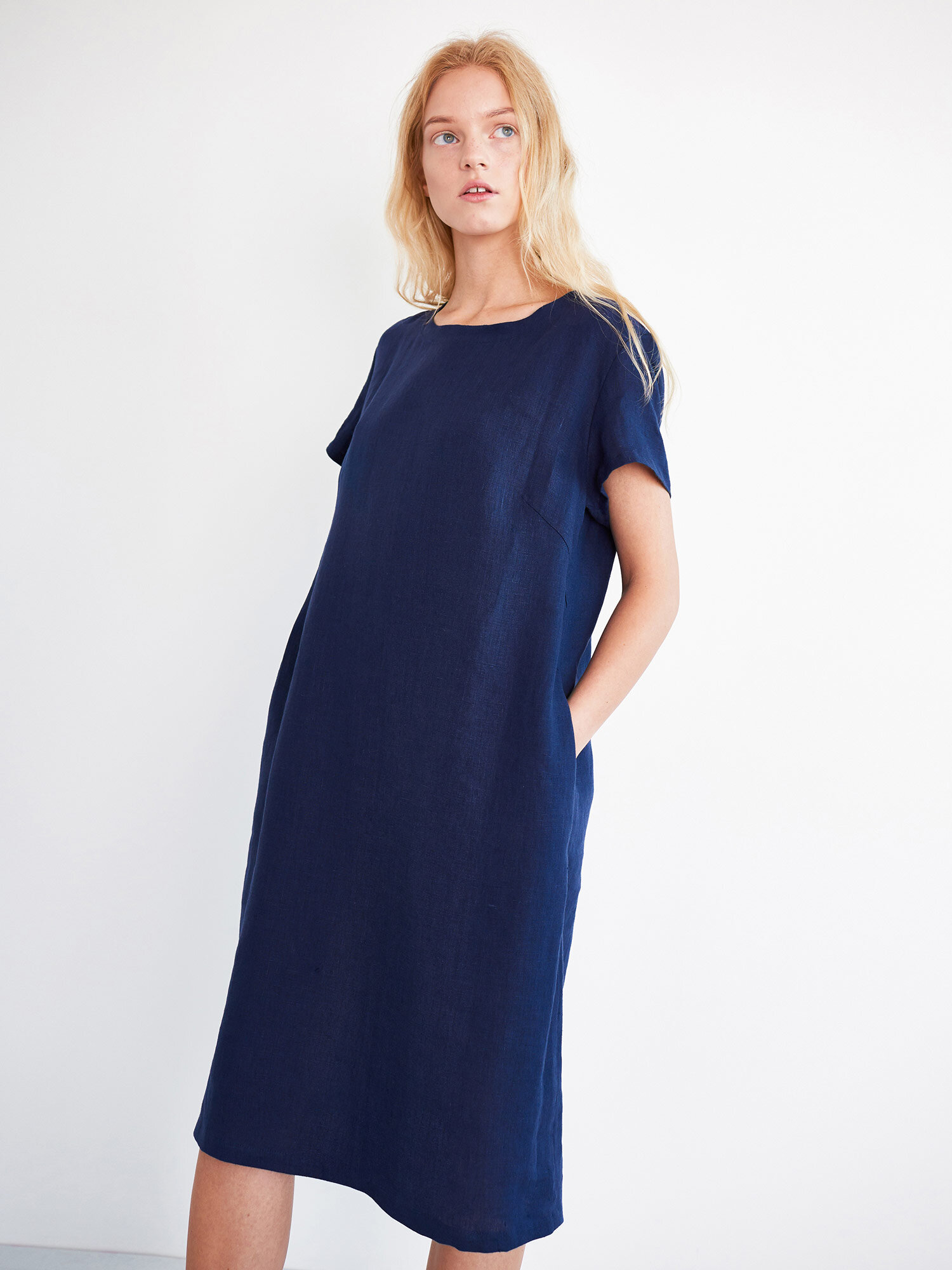 AVA Linen Tee Dress - Image 3