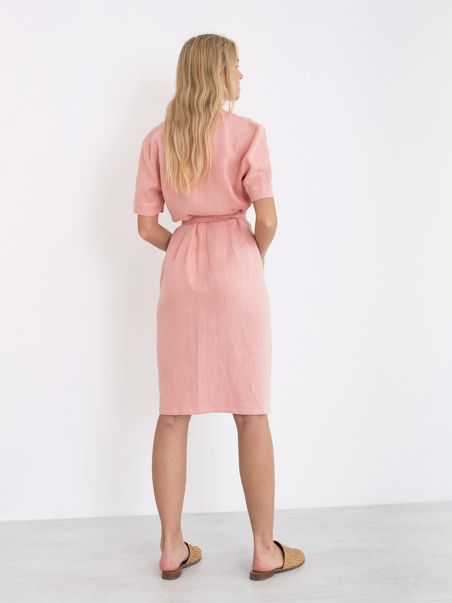 BRIGITTE Linen Wrap Dress - Image 5