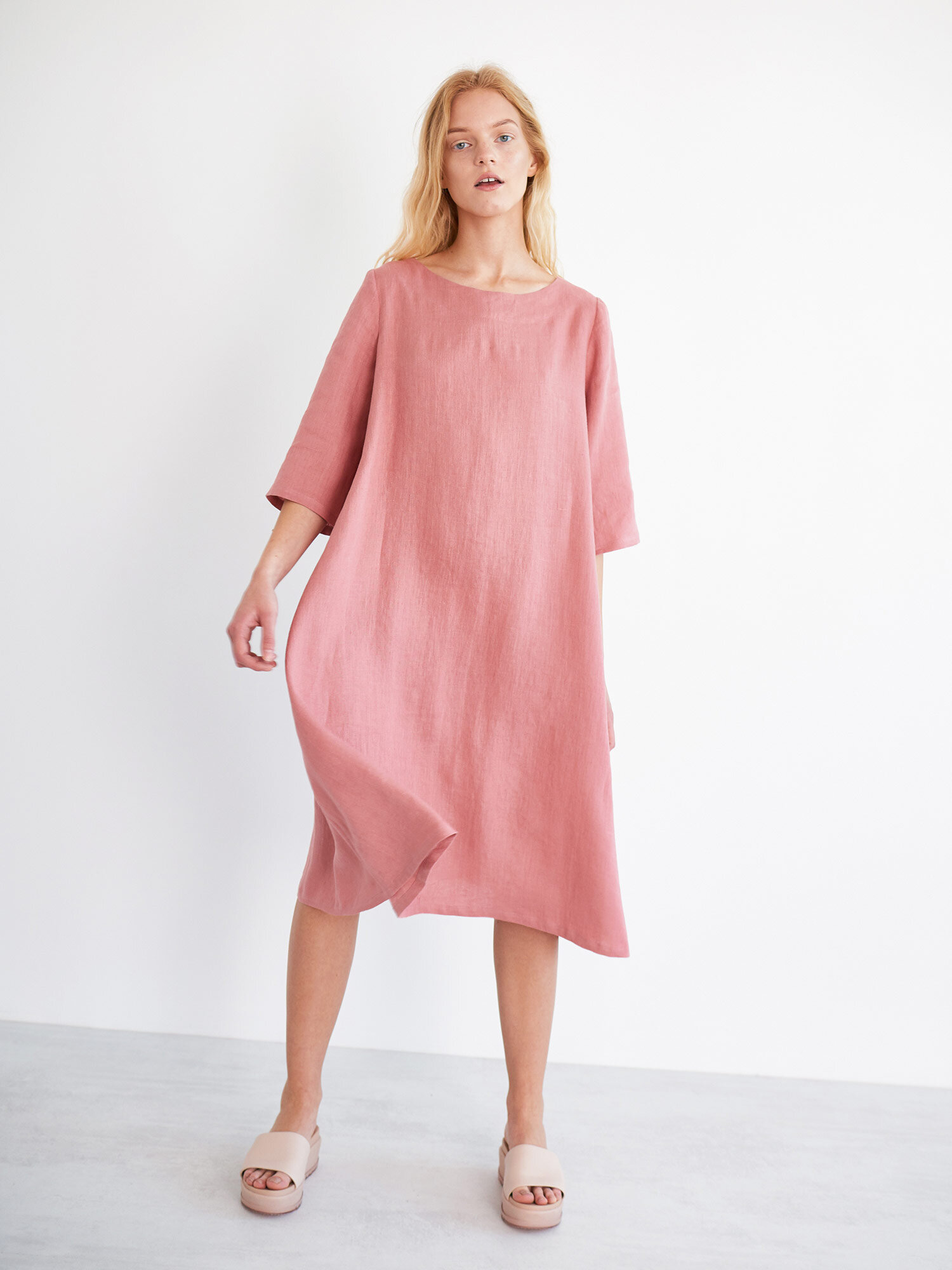 CHARLOTTE Trapeze Linen Dress - Image 1