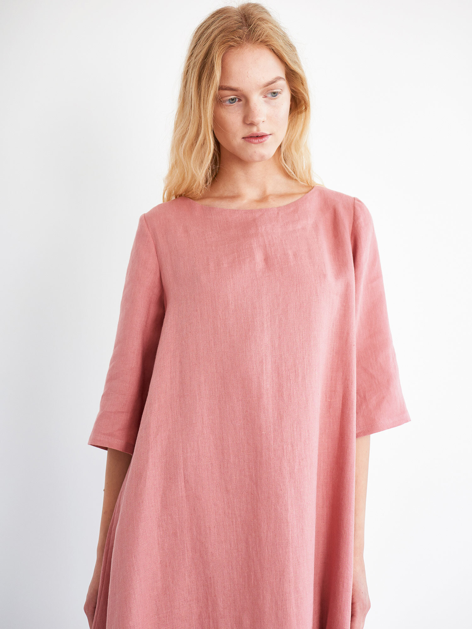 CHARLOTTE Trapeze Linen Dress - Image 2