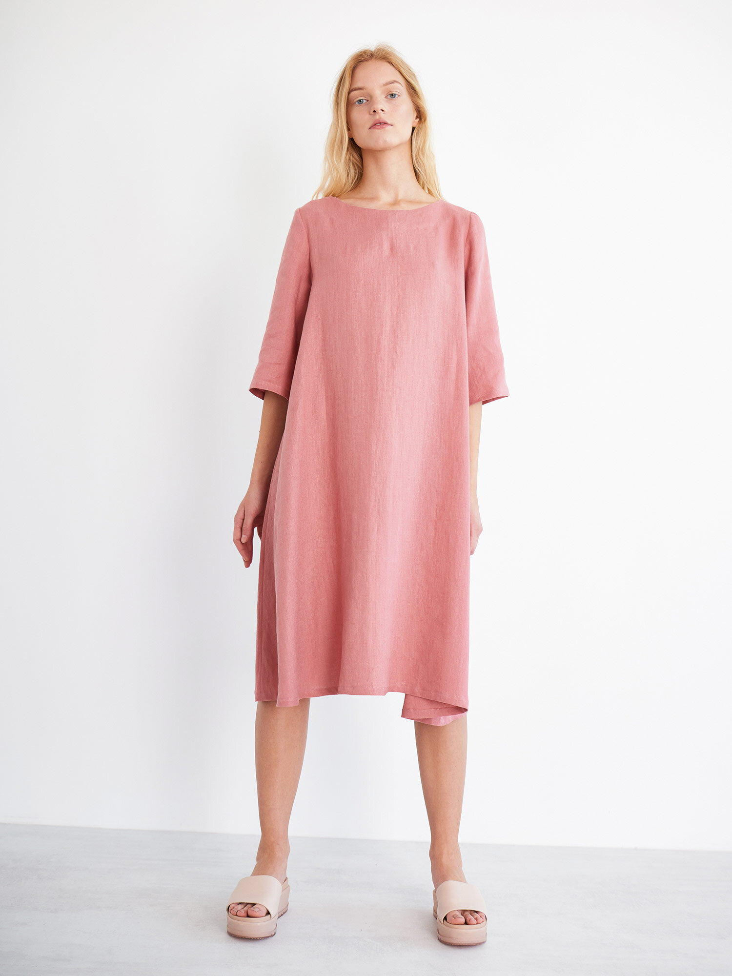 CHARLOTTE Trapeze Linen Dress - Image 3