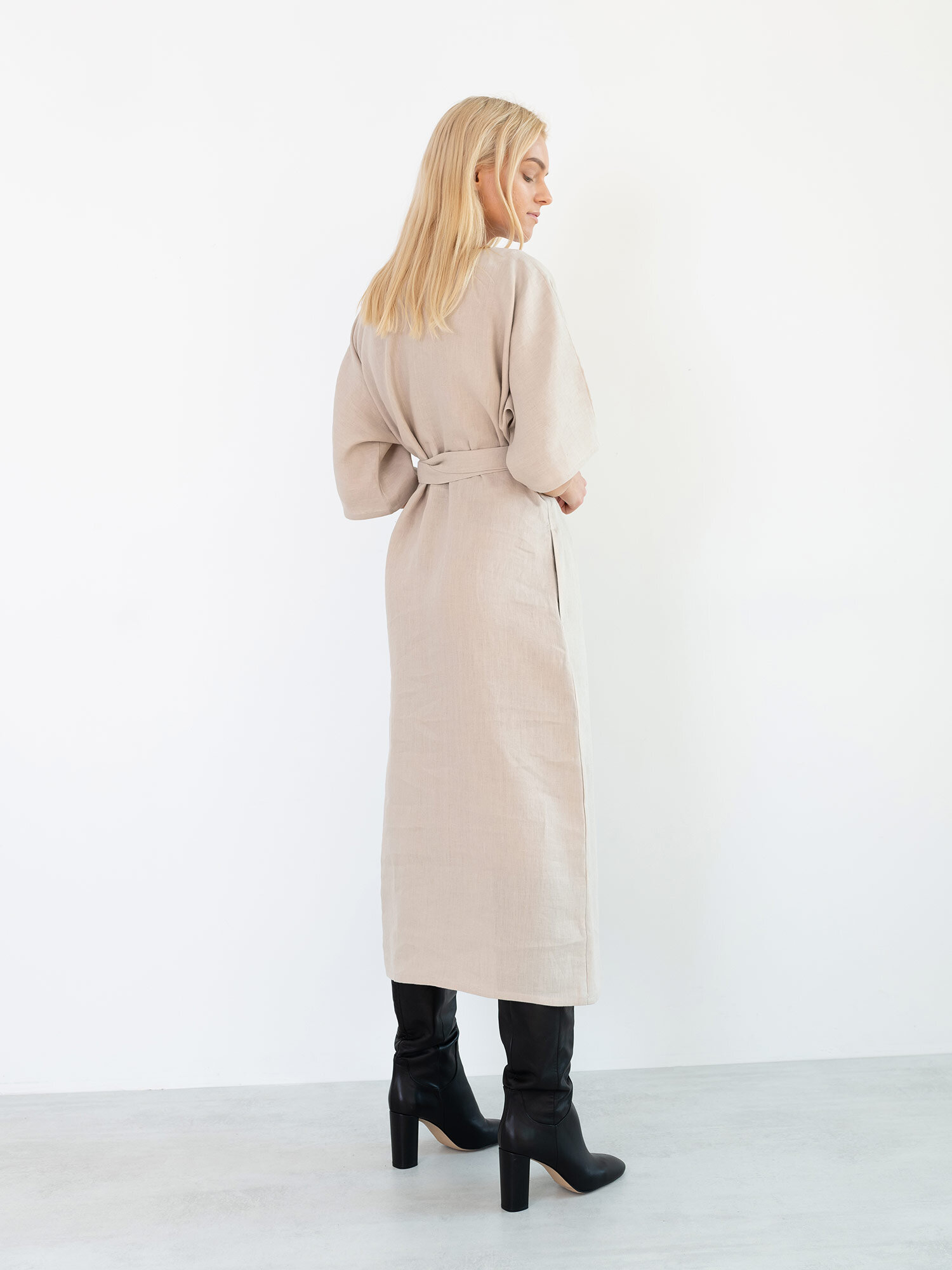 CLEMENTINE Linen Midi Dress - Image 6