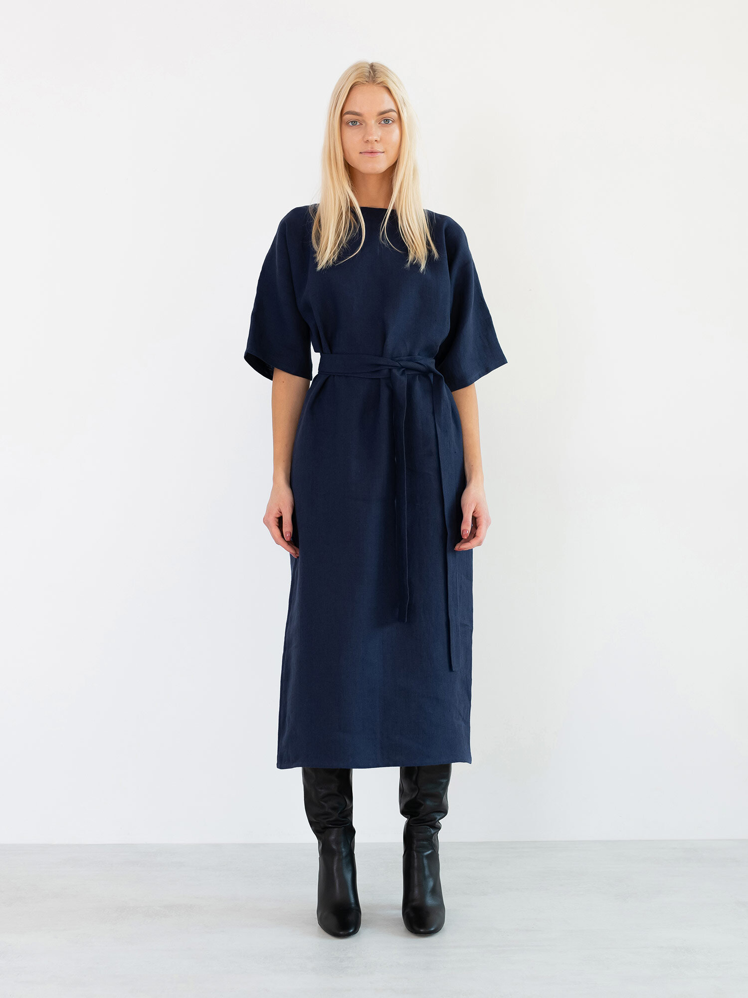CLEMENTINE Linen Midi Dress - Image 3