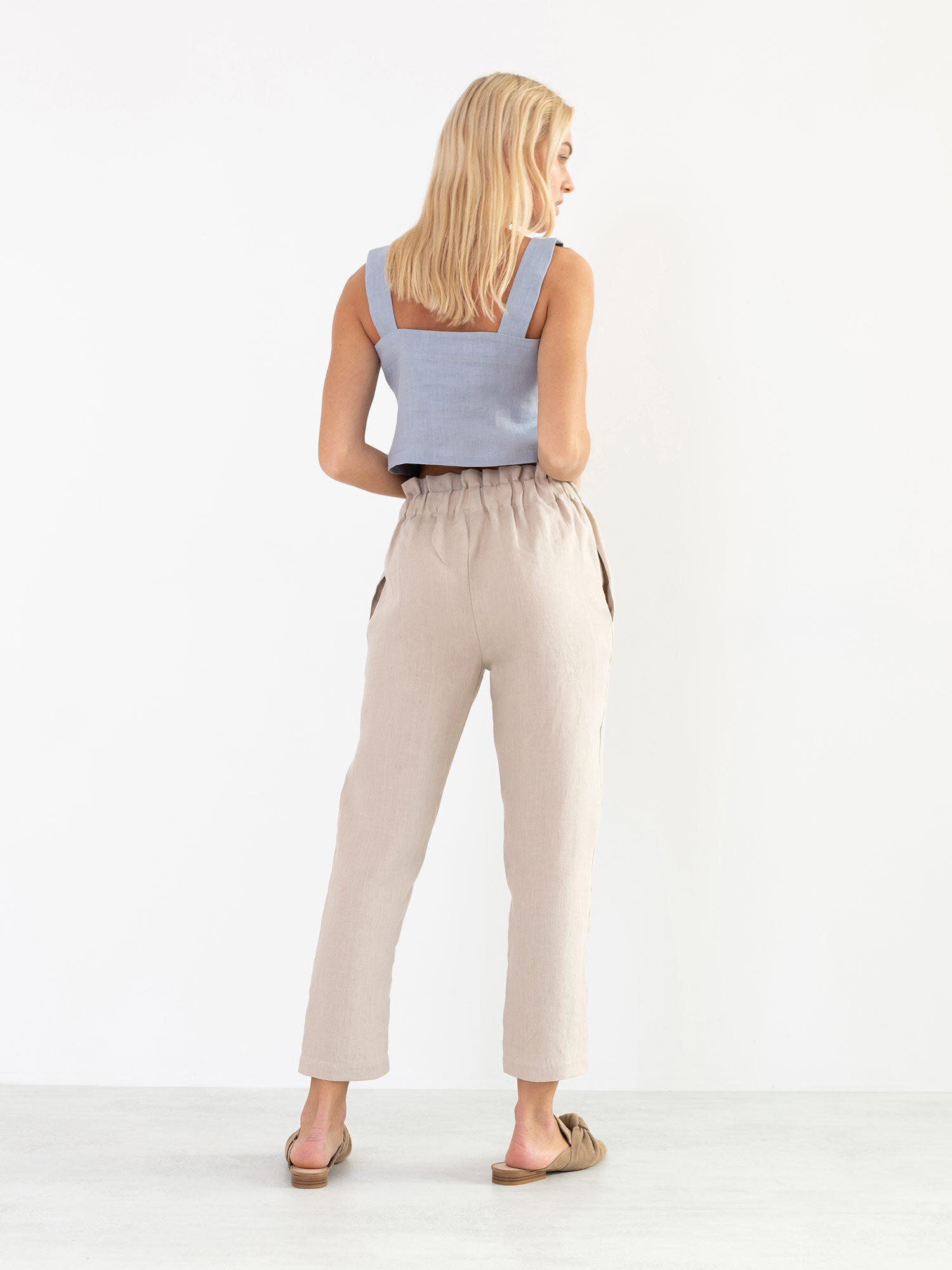 DAHLIA Wide Strap Linen Top - Image 5