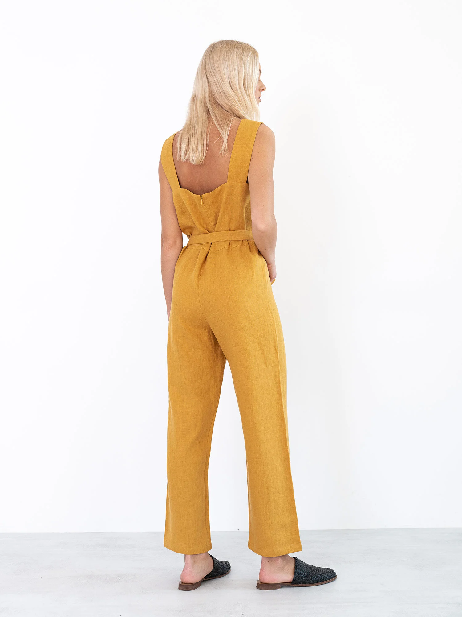 Image 5 of DAKOTA Linen Jumpsuit in Mustard from Love and Confuse