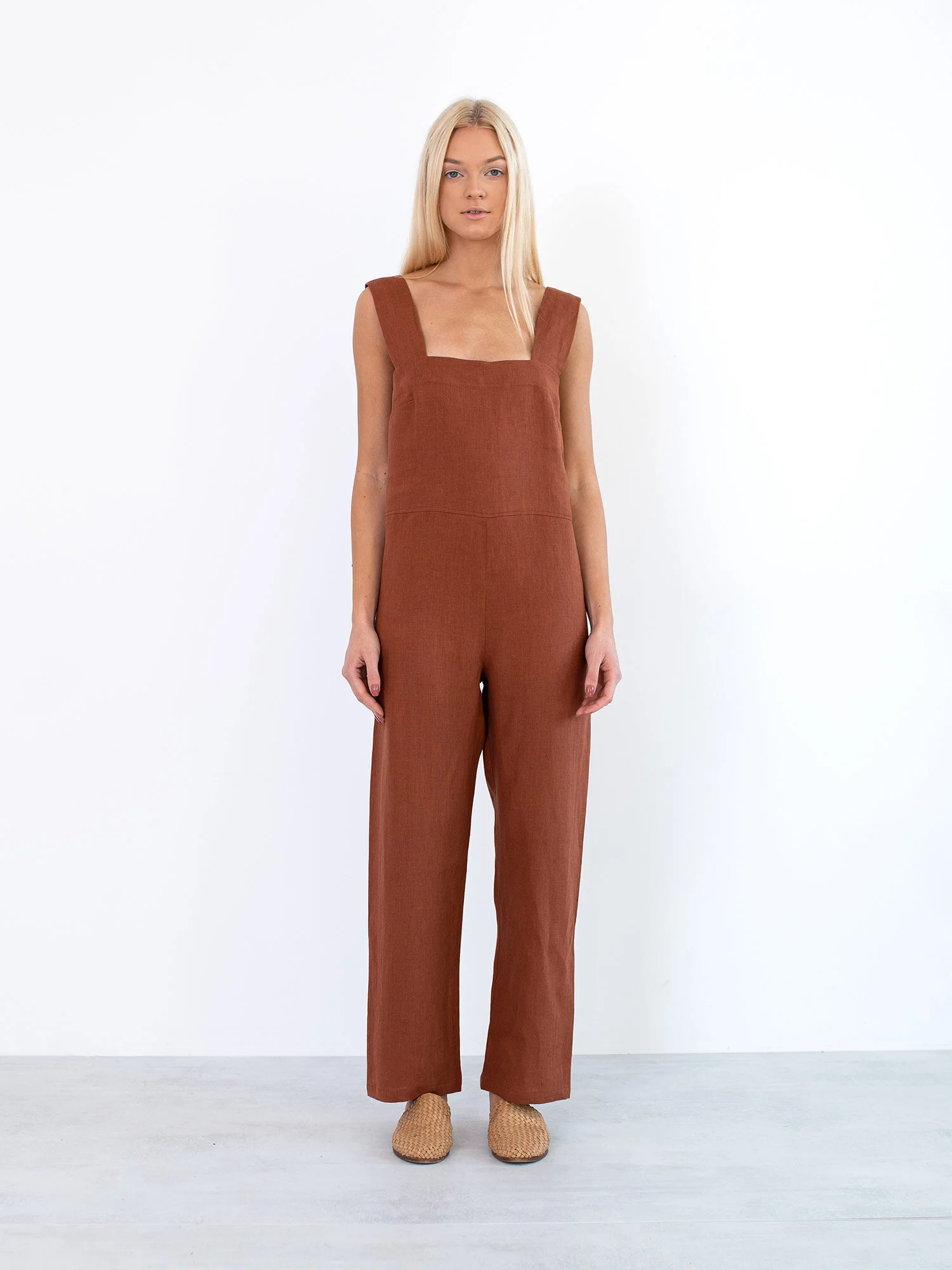 Image 4 of DAKOTA Linen Jumpsuit in Rust from Love and Confuse