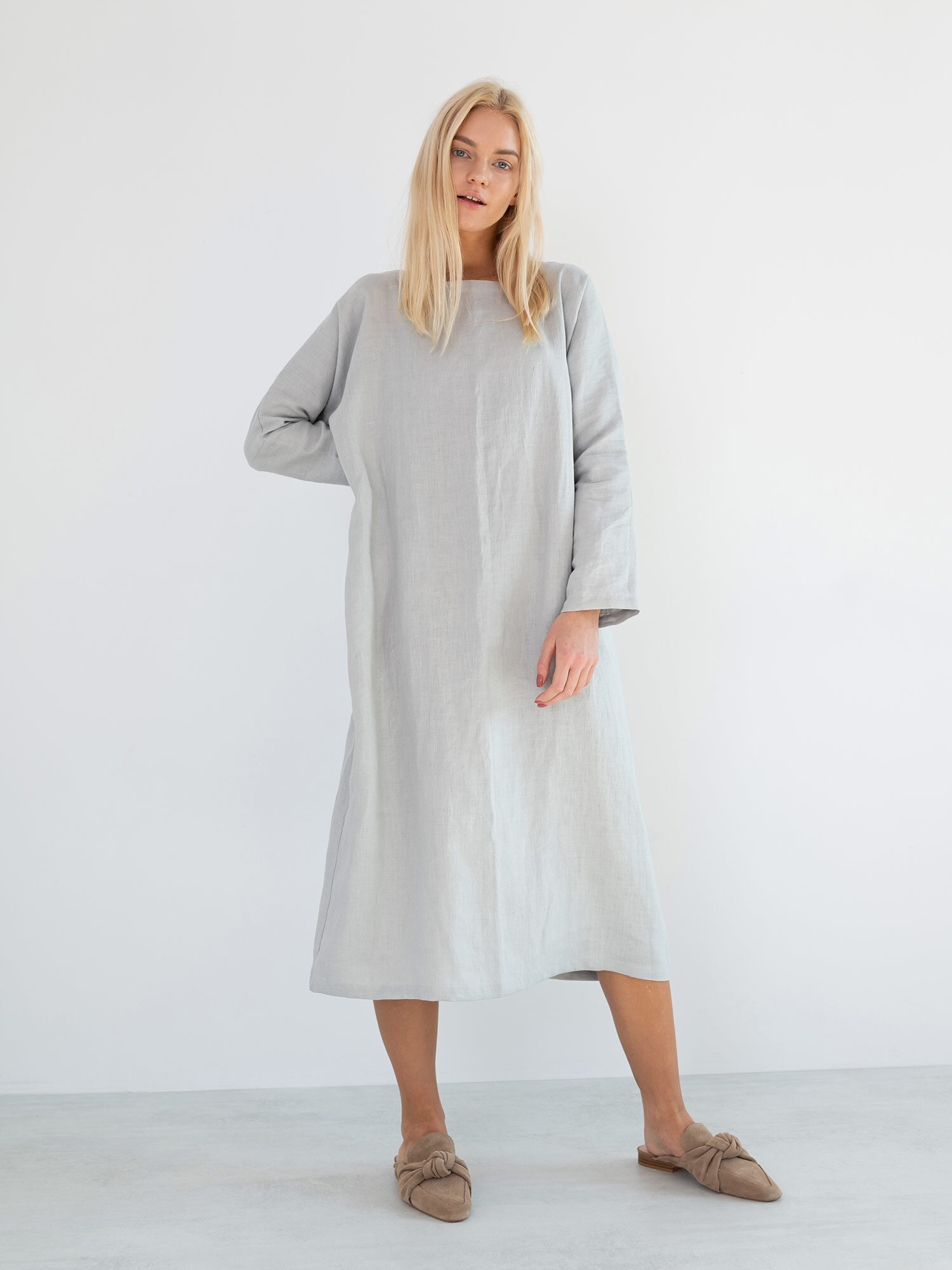 DAWN Linen Maxi Dress - Image 1