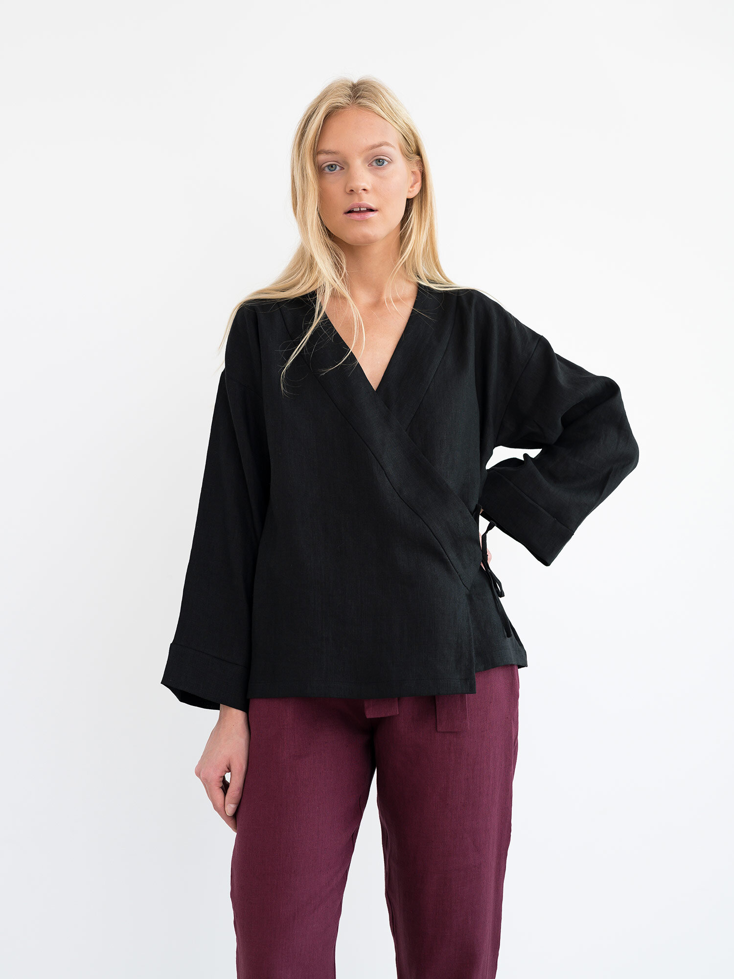 DELILAH Linen Kimono Jacket - Image 3