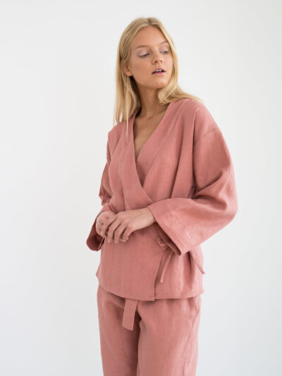 DELILAH Linen Kimono Jacket