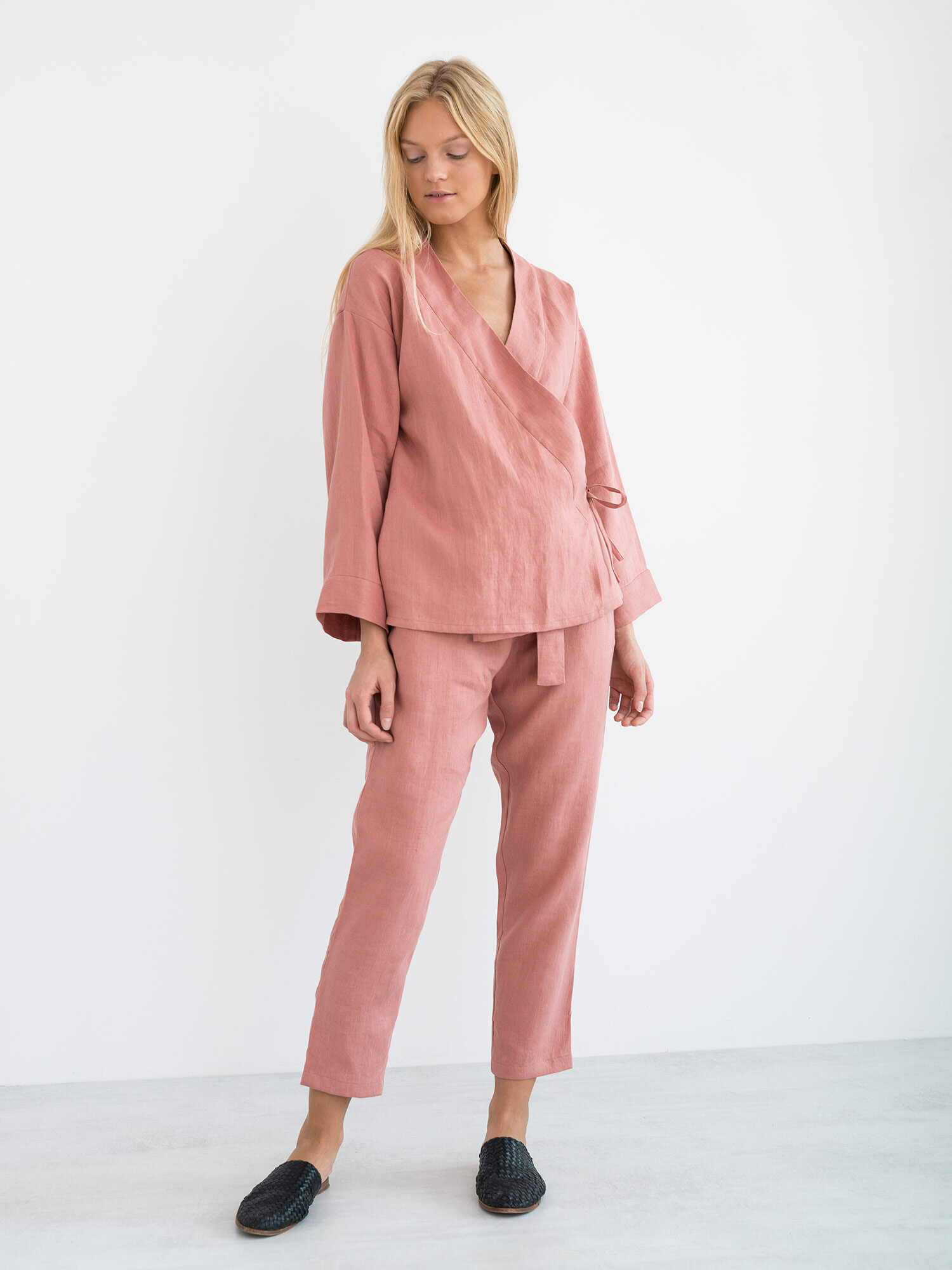 DELILAH Linen Kimono Jacket - Image 2