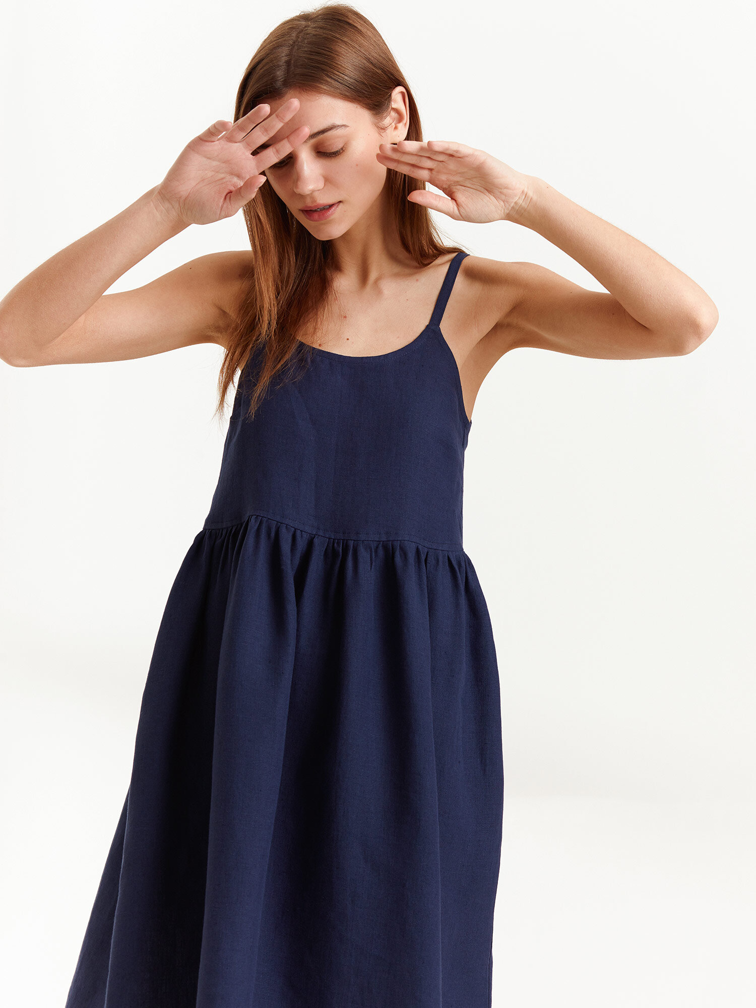 DULCE Linen Strappy Dress - Image 2