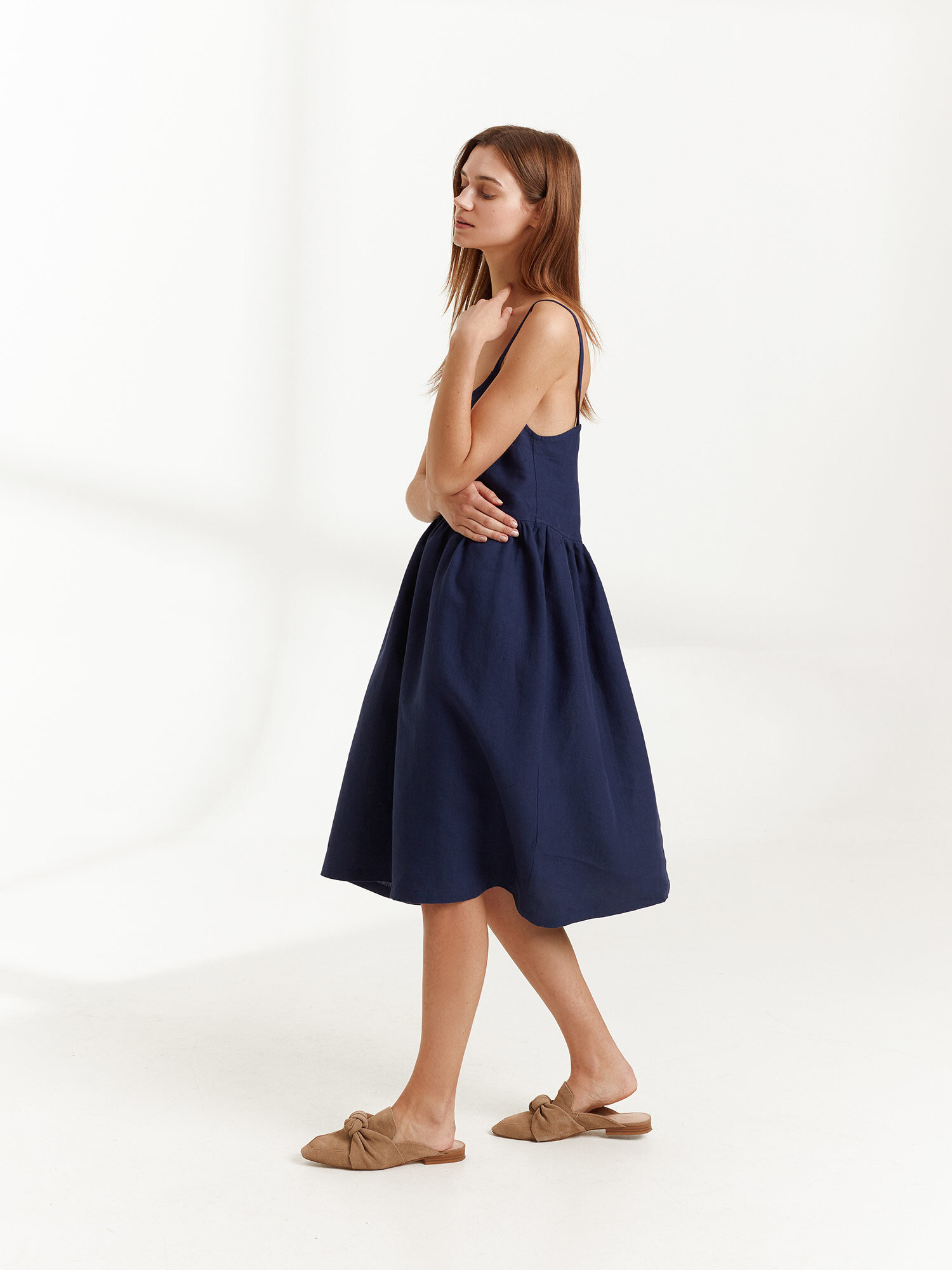 DULCE Linen Strappy Dress - Image 3