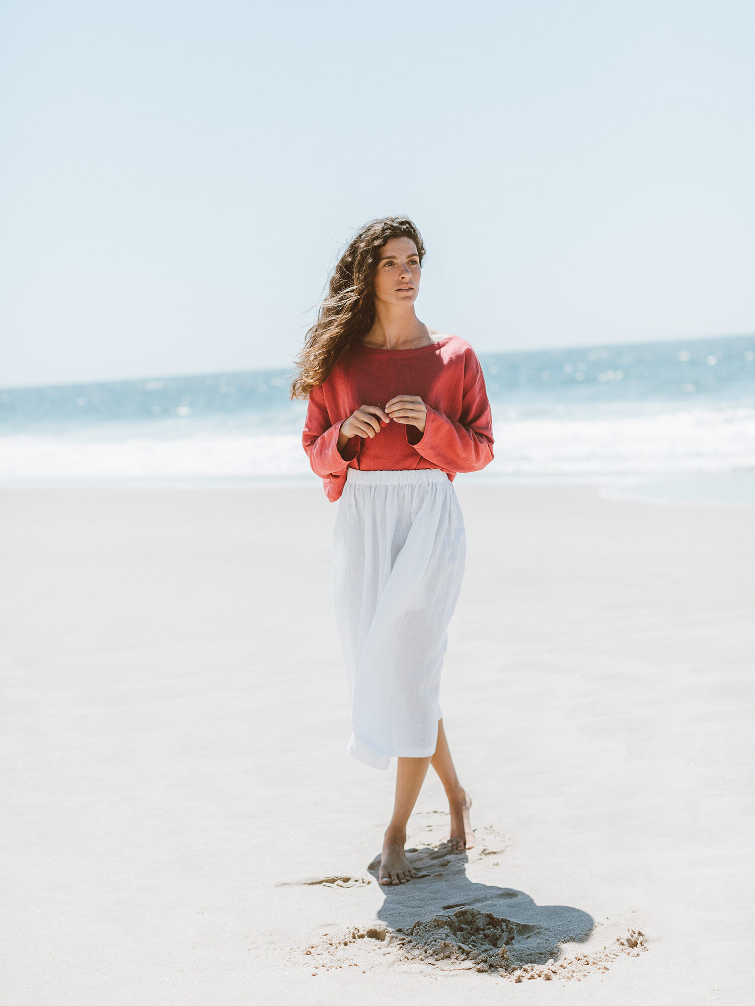 ELLE Linen Midi Skirt - Image 2