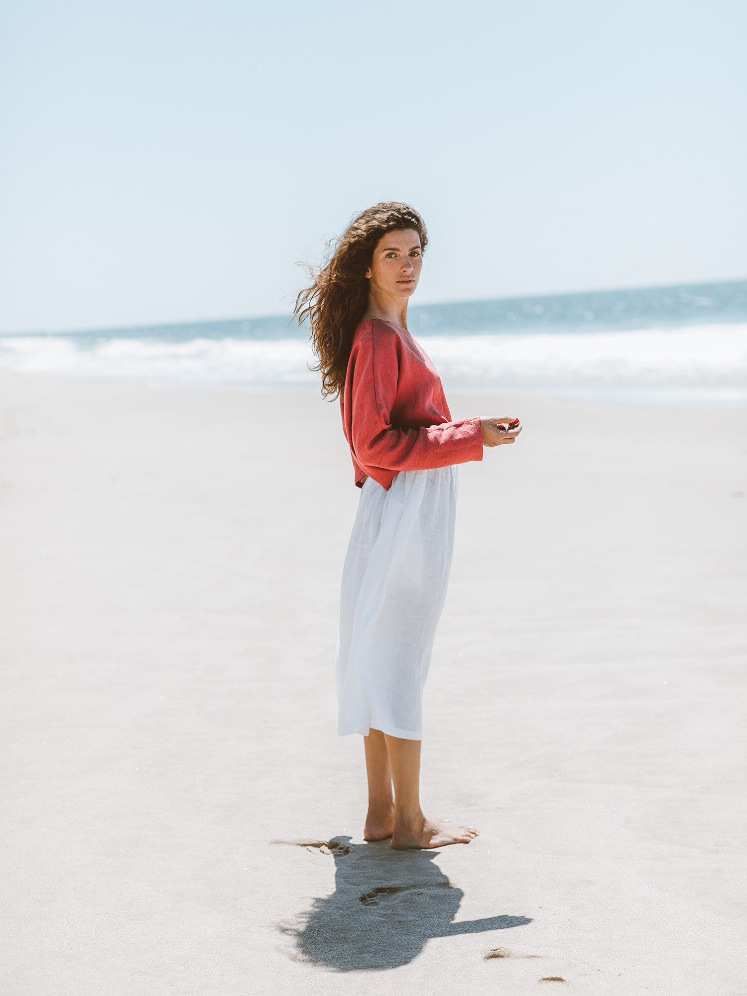 ELLE Linen Midi Skirt - Image 4