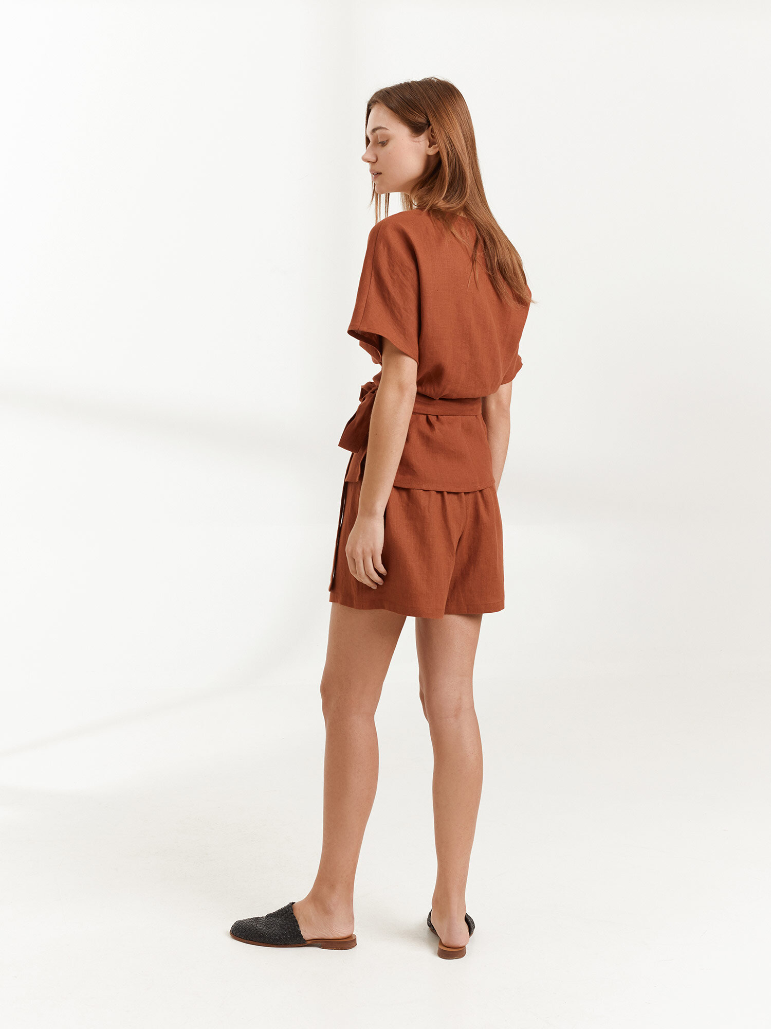 EVIE Linen Wrap Top - Image 5