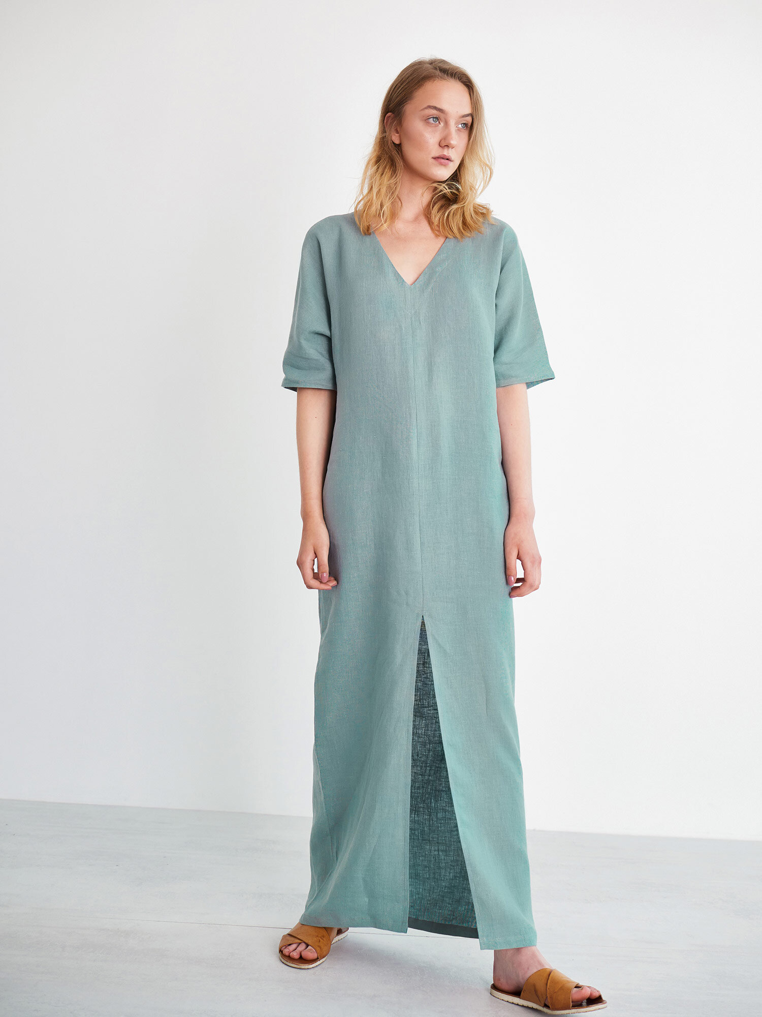 FLORENCE Linen Maxi Dress - Image 1