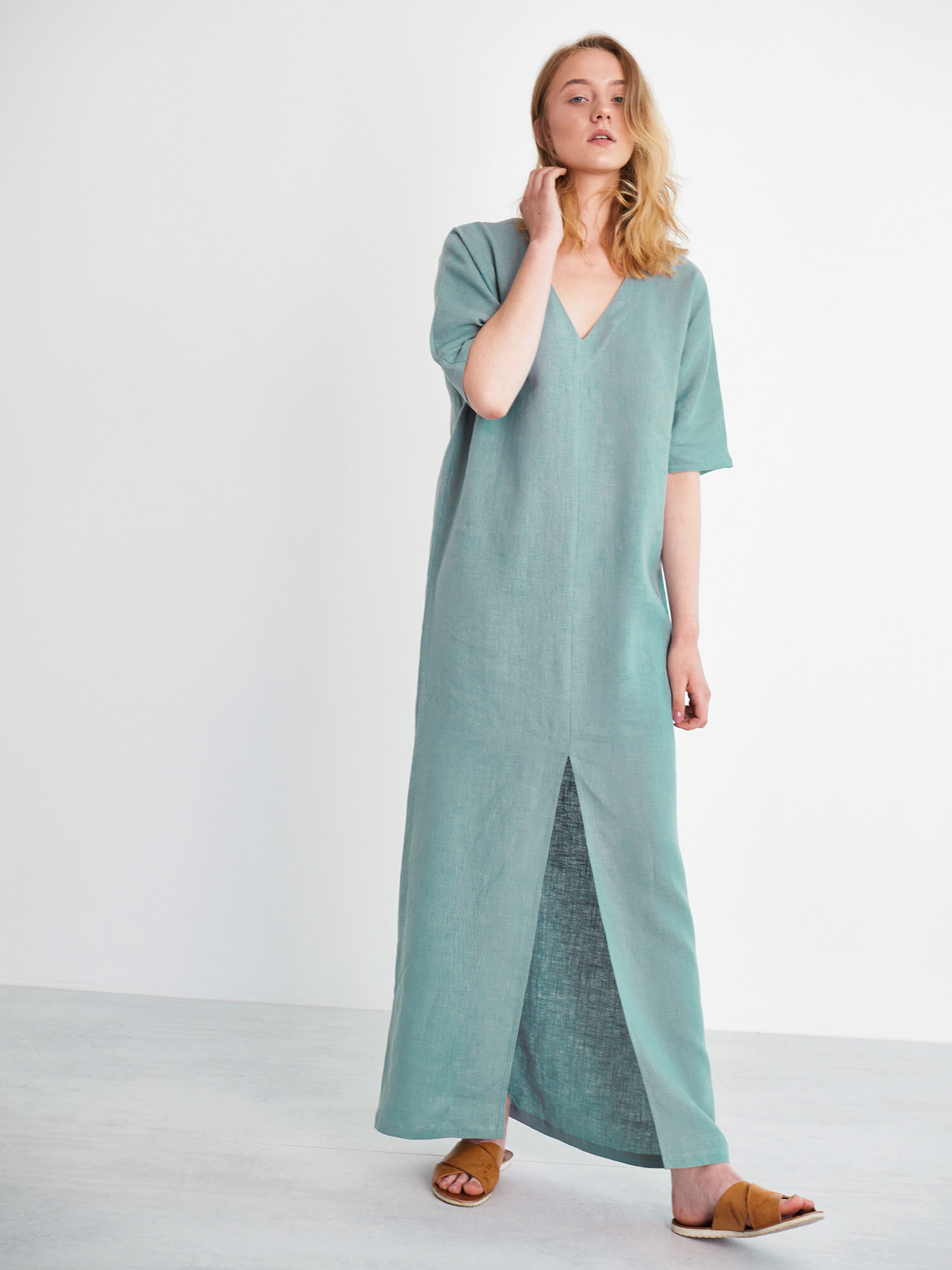 FLORENCE Linen Maxi Dress - Image 3