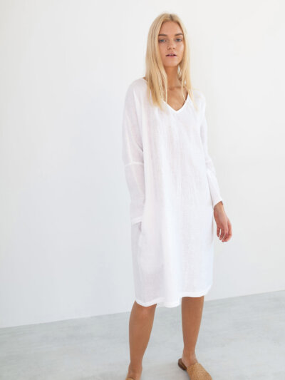 FRIDA Long Sleeve Linen Dress