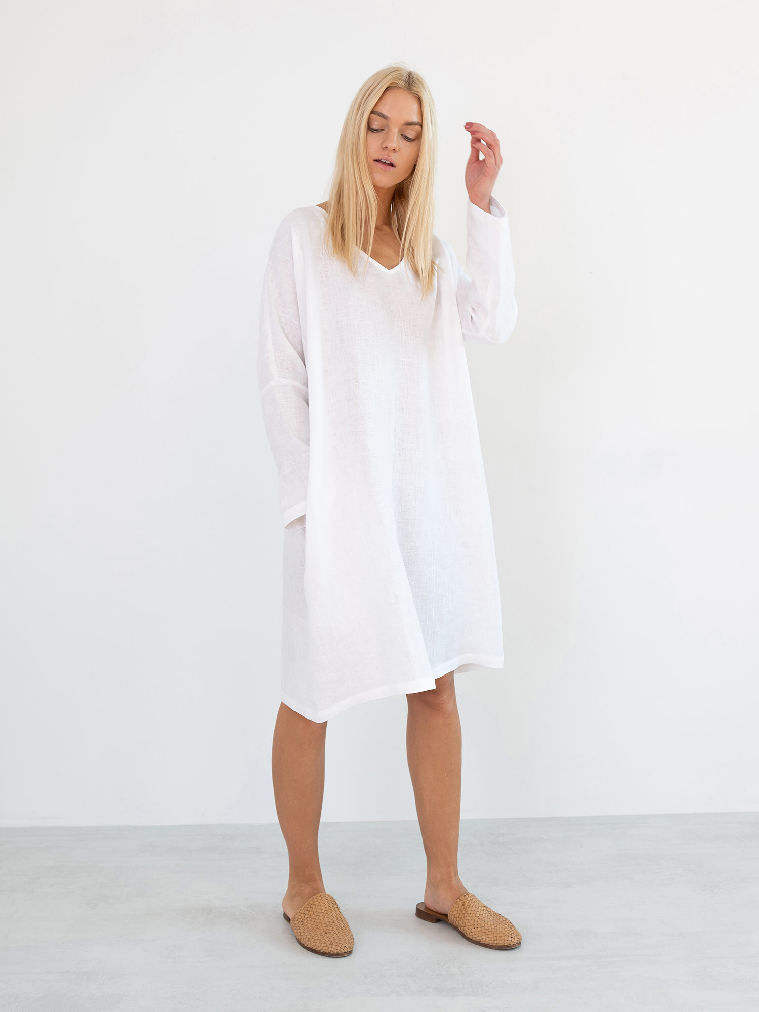 FRIDA Long Sleeve Linen Dress - Image 2