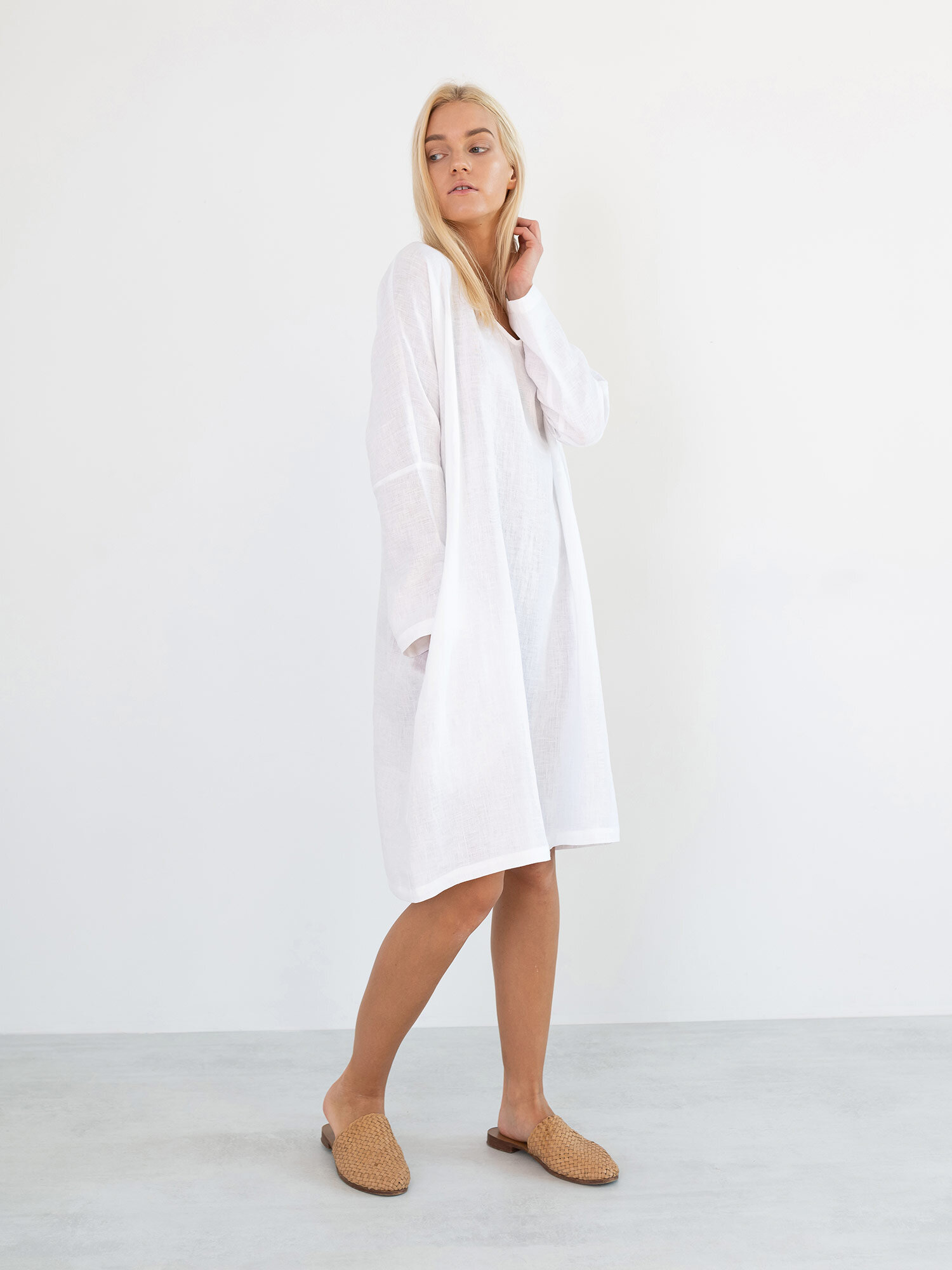FRIDA Long Sleeve Linen Dress - Image 5
