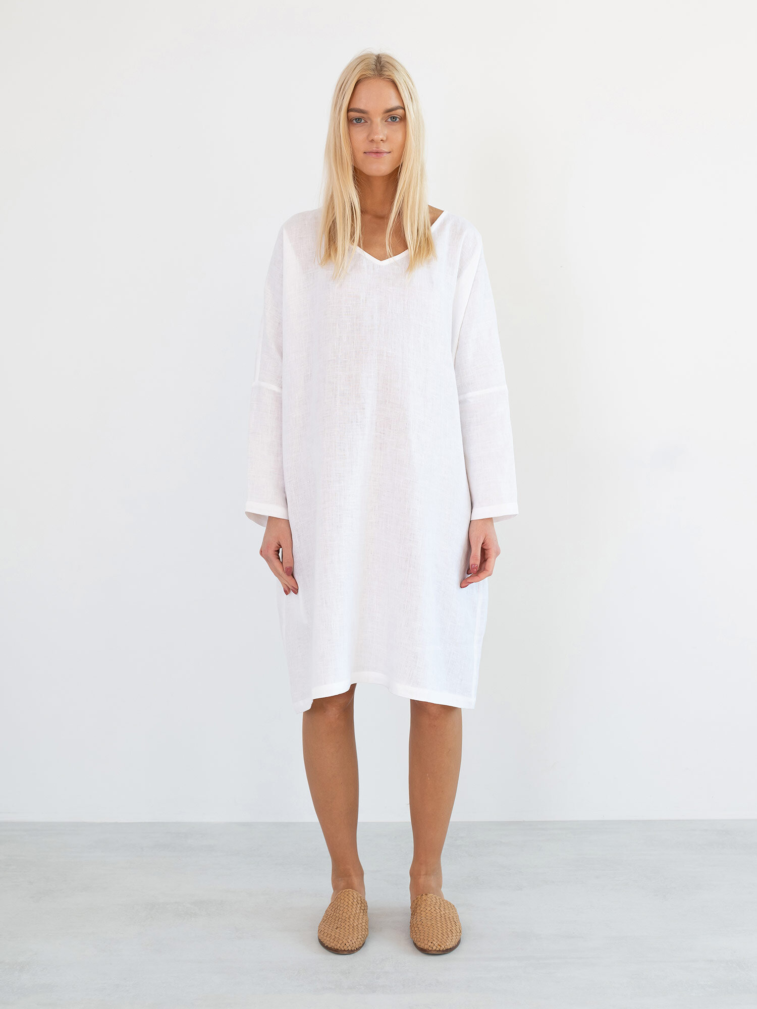 FRIDA Long Sleeve Linen Dress - Image 6
