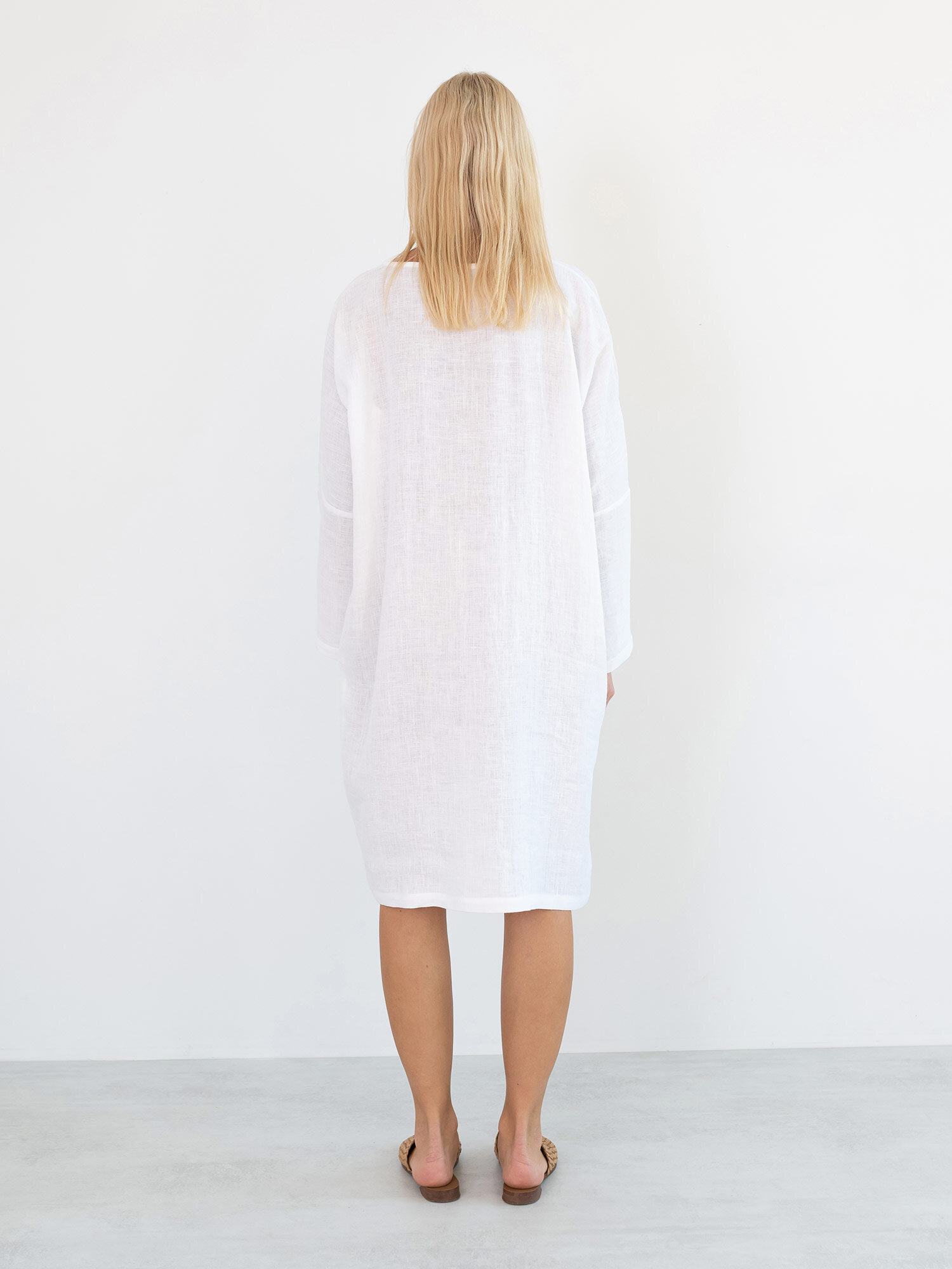 FRIDA Long Sleeve Linen Dress - Image 7