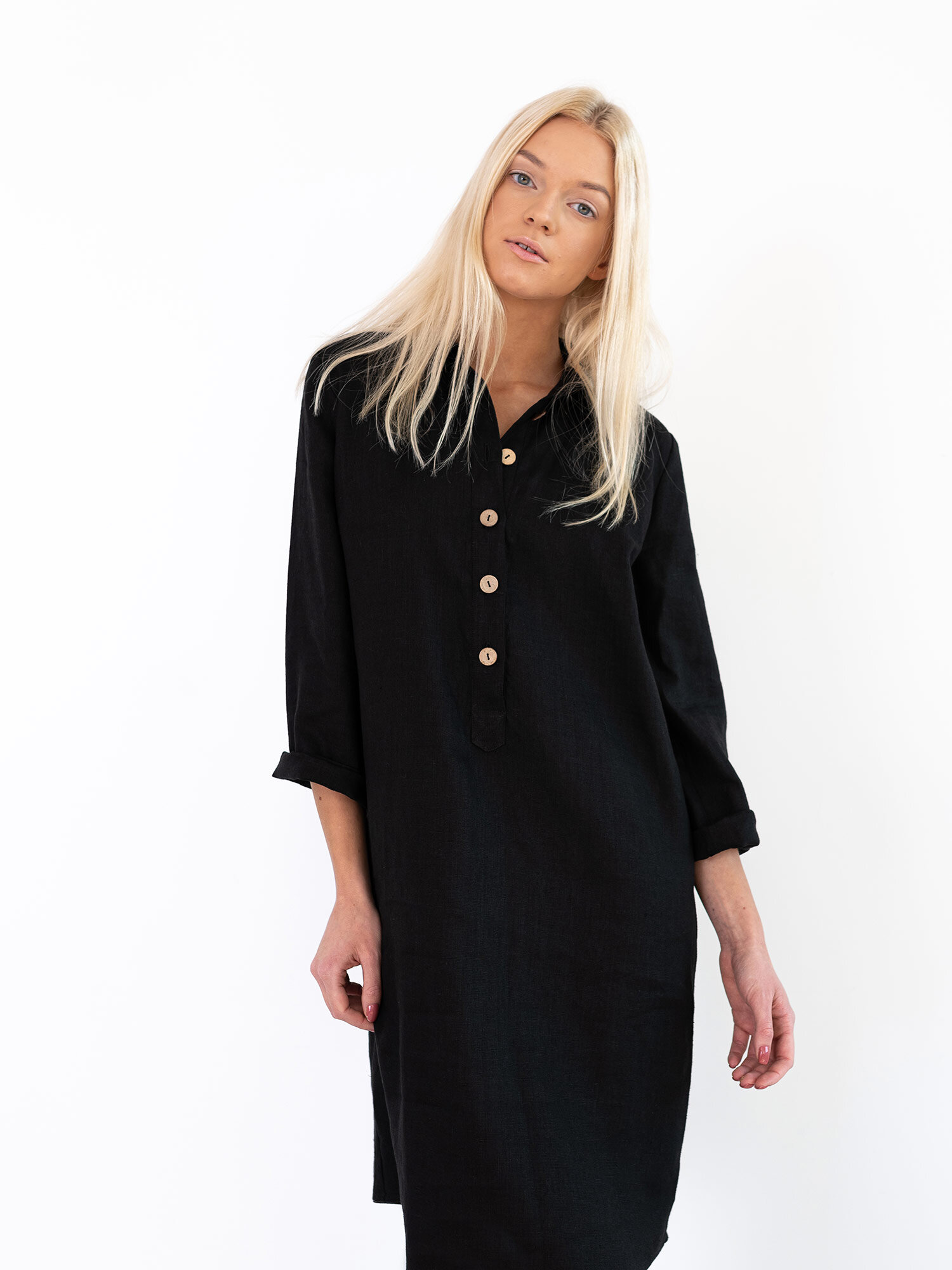 GIANNA Linen Shirt Dress - Image 2