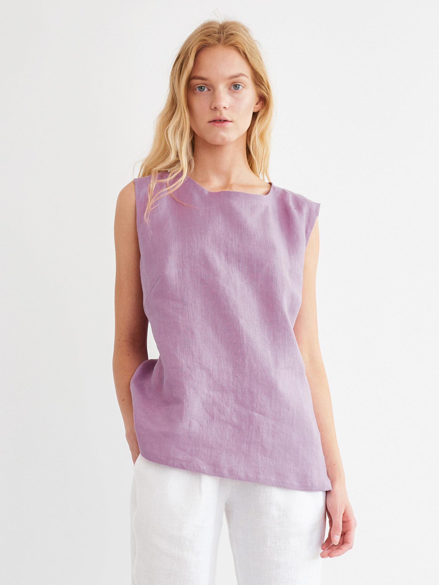 HARPER Linen Tank Top - Image 2