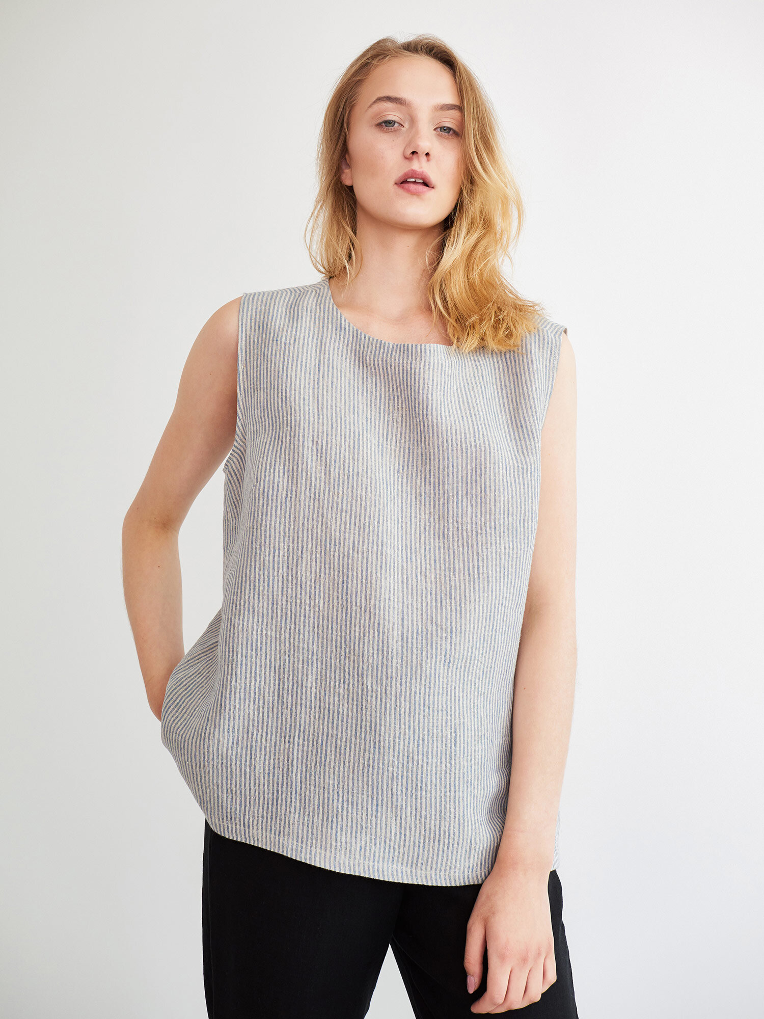 HARPER Linen Tank Top - Image 3