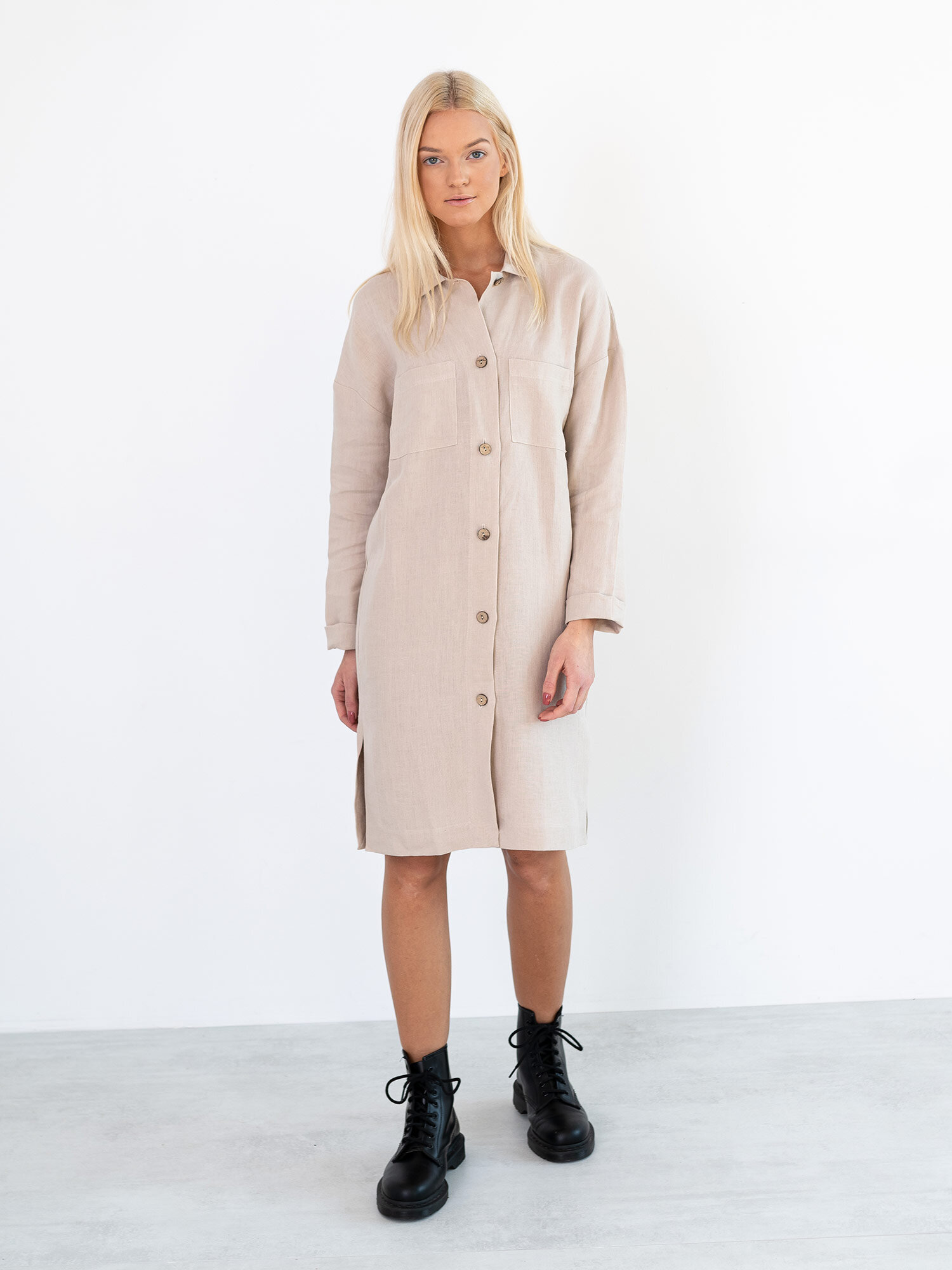 IRIS Linen Shirt Dress - Image 2