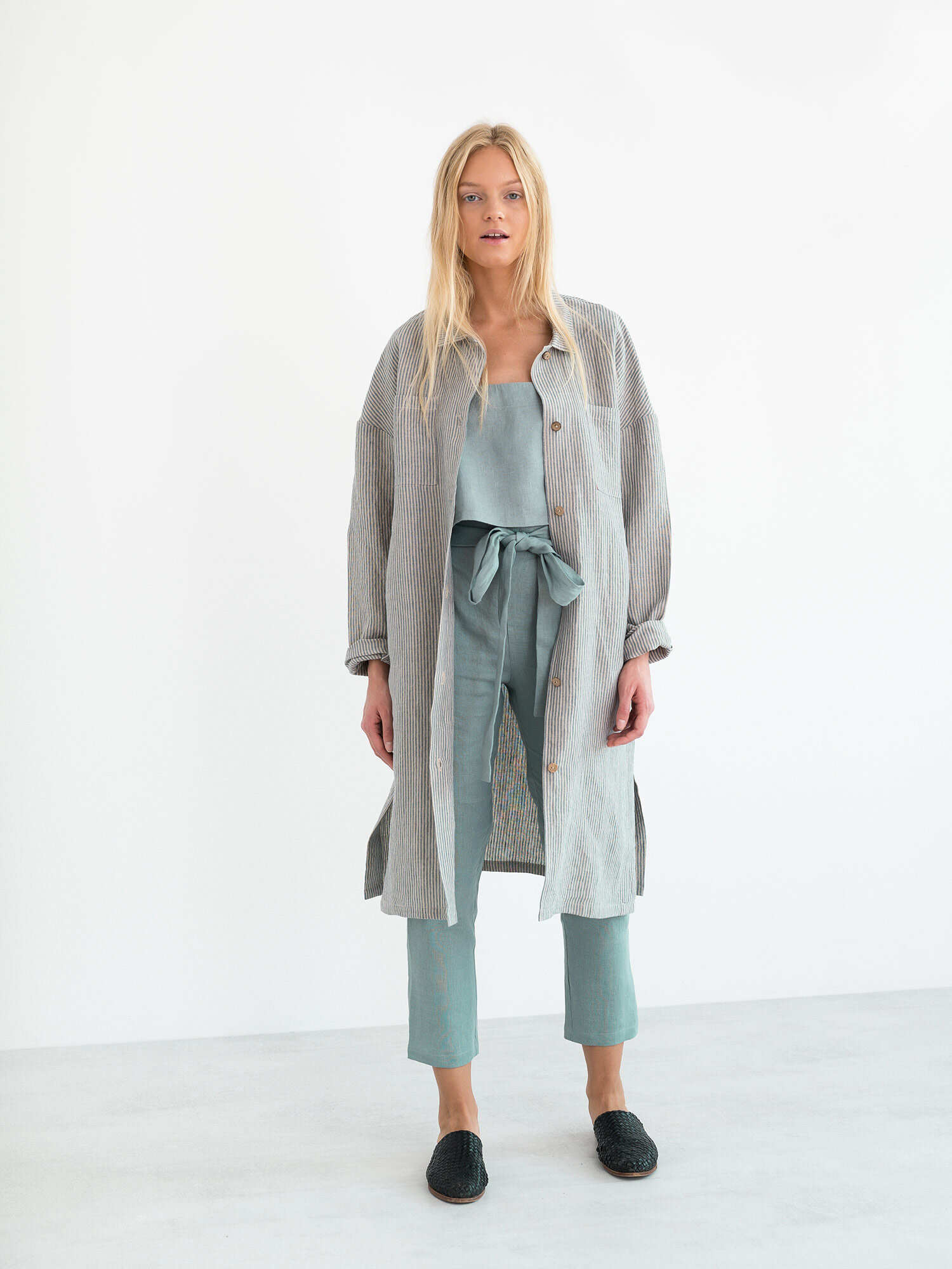 IRIS Linen Shirt Dress - Image 1