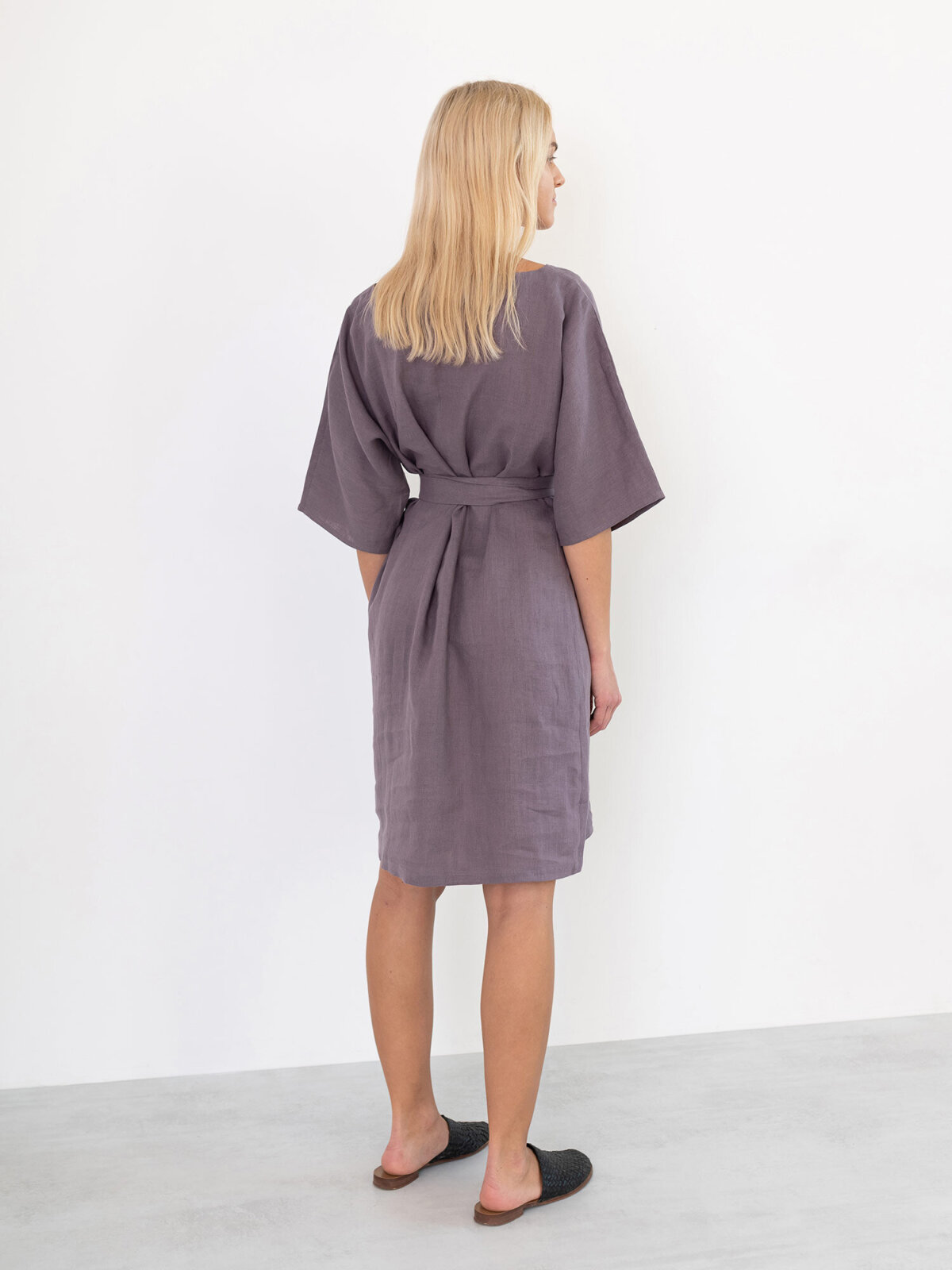 Image 5 of ISABEL Linen Dress in Lavender Violet from Love and Confuse