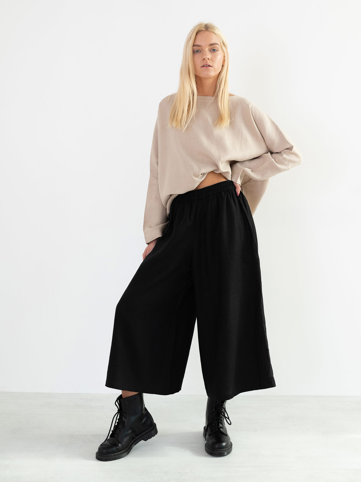 JAYDEN Linen Culottes - Image 1