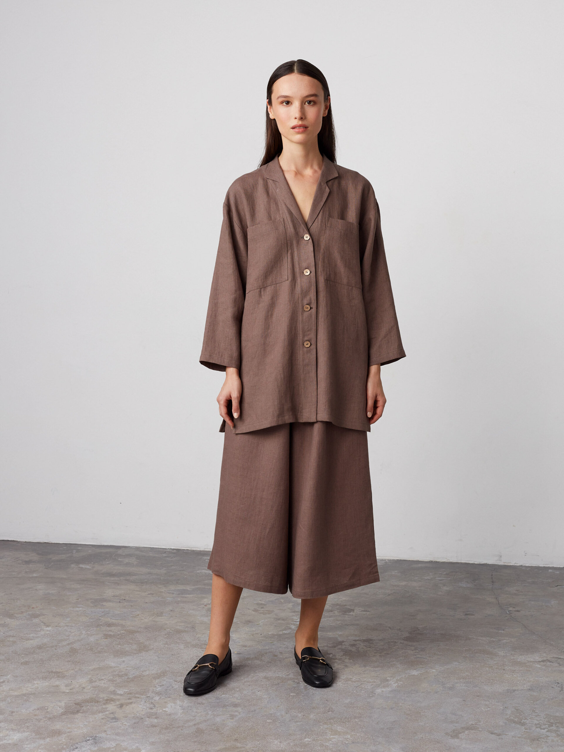 JAYDEN Wide Leg Linen Culottes - Image 1